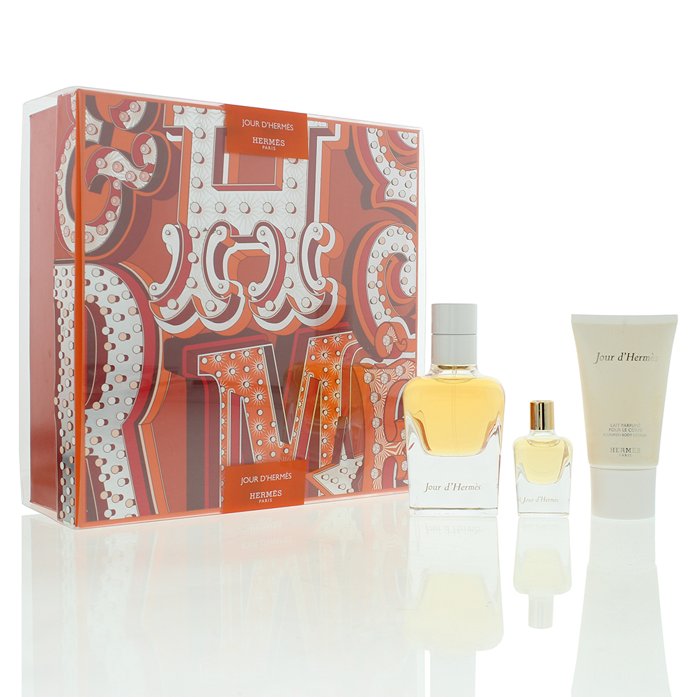 Hermes Womens Jour D' Eau de Parfum 50ml + 7.5ml + Body Lotion 30ml Gift Set - One Size