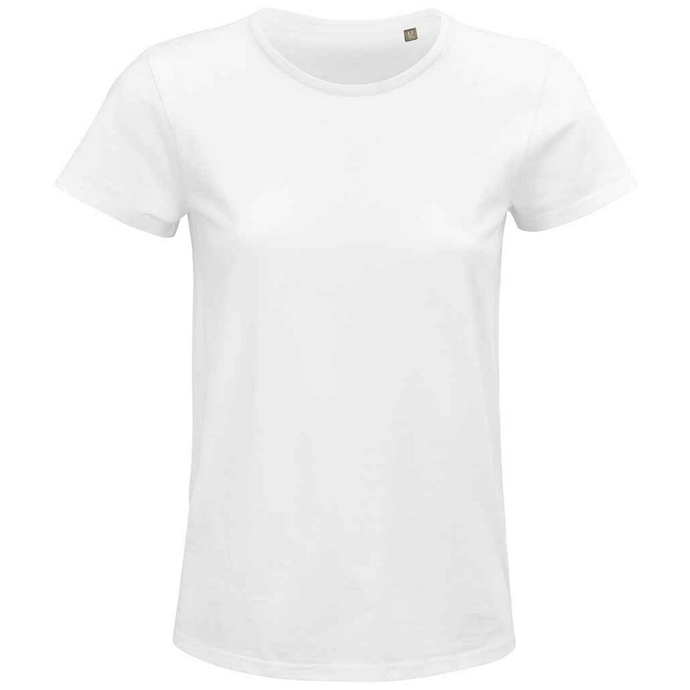 SOLS Womens/Ladies Crusader Organic T-Shirt (White) - Size Large