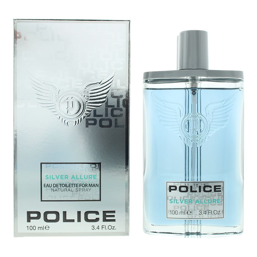 Police Mens Silver Allure Eau de Toilette 100ml - One Size