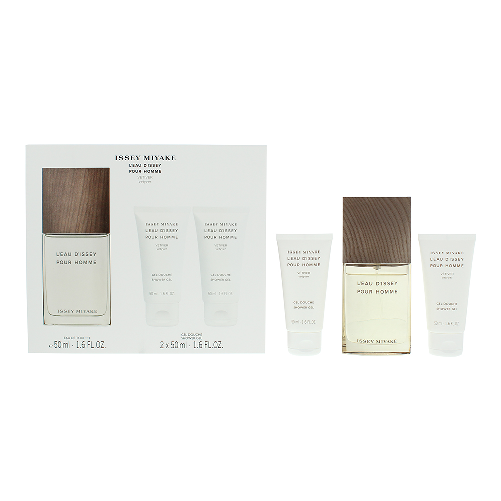 Issey Miyake Mens L'eau D'issey Pour Homme Vétiver Eau de Toilette 50ml Gift Set - NA - One Size