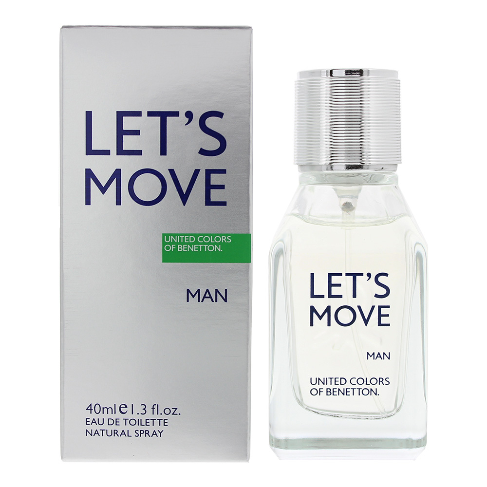 United Colors Of Benetton Mens Let's Move Man Eau De Toilette 40ml - One Size