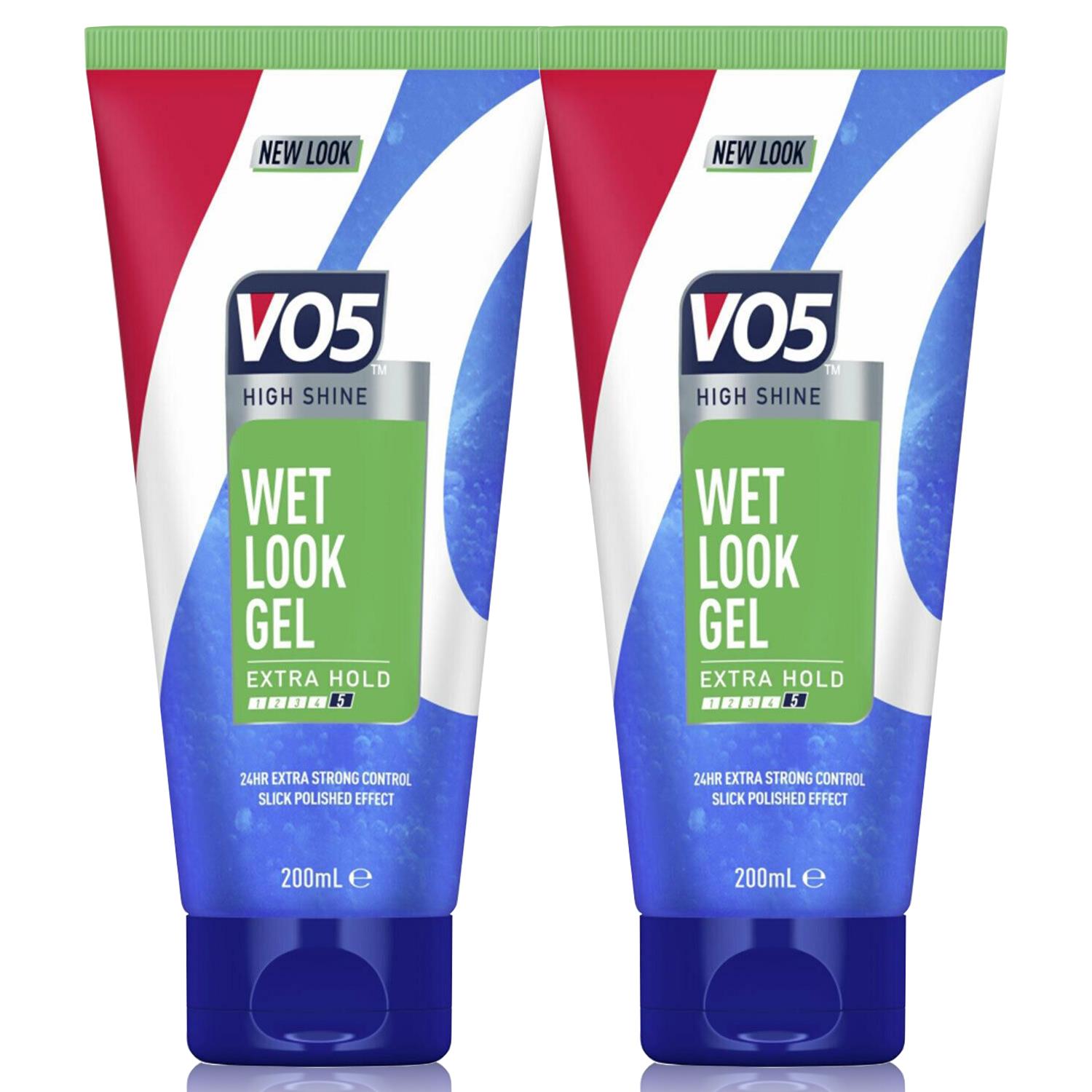 VO5 Mens 24HR Steady Control Wet Look Styling Gel 200ml Pack of 2 - NA - One Size