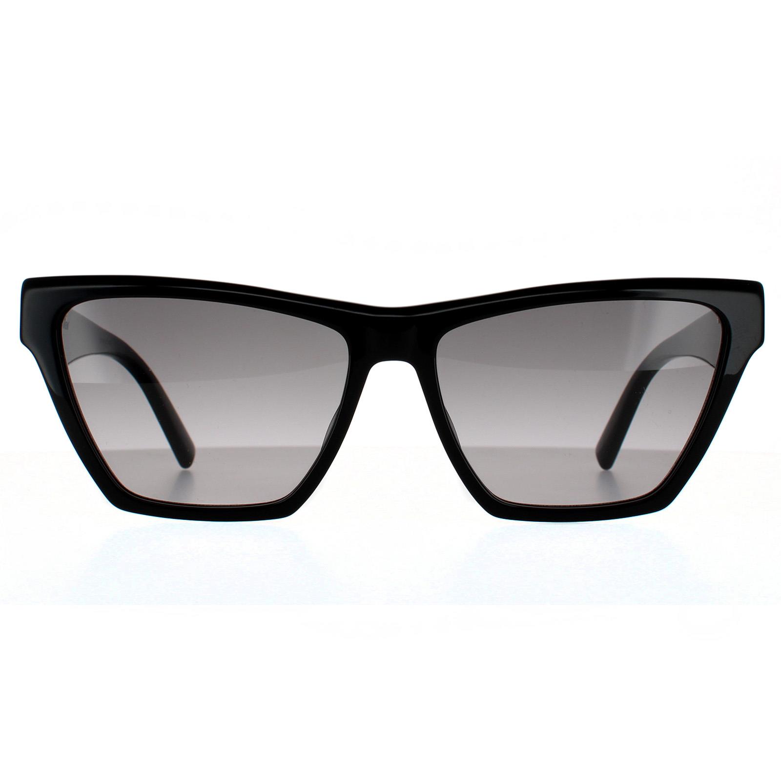 Saint Laurent Cat Eye Womens Black Grey Gradient Sunglasses - One Size