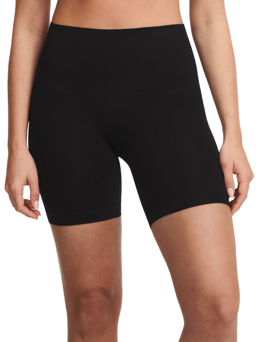 Chantelle Womens Smooth Comfort Sculpting Biker Shorts - Black Polyamide - Size Large