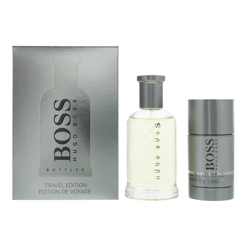 Hugo Boss Mens - Bottled Eau de Toilette 100ml & Deodorant Stick 75ml Gift Set - Apple - One Size