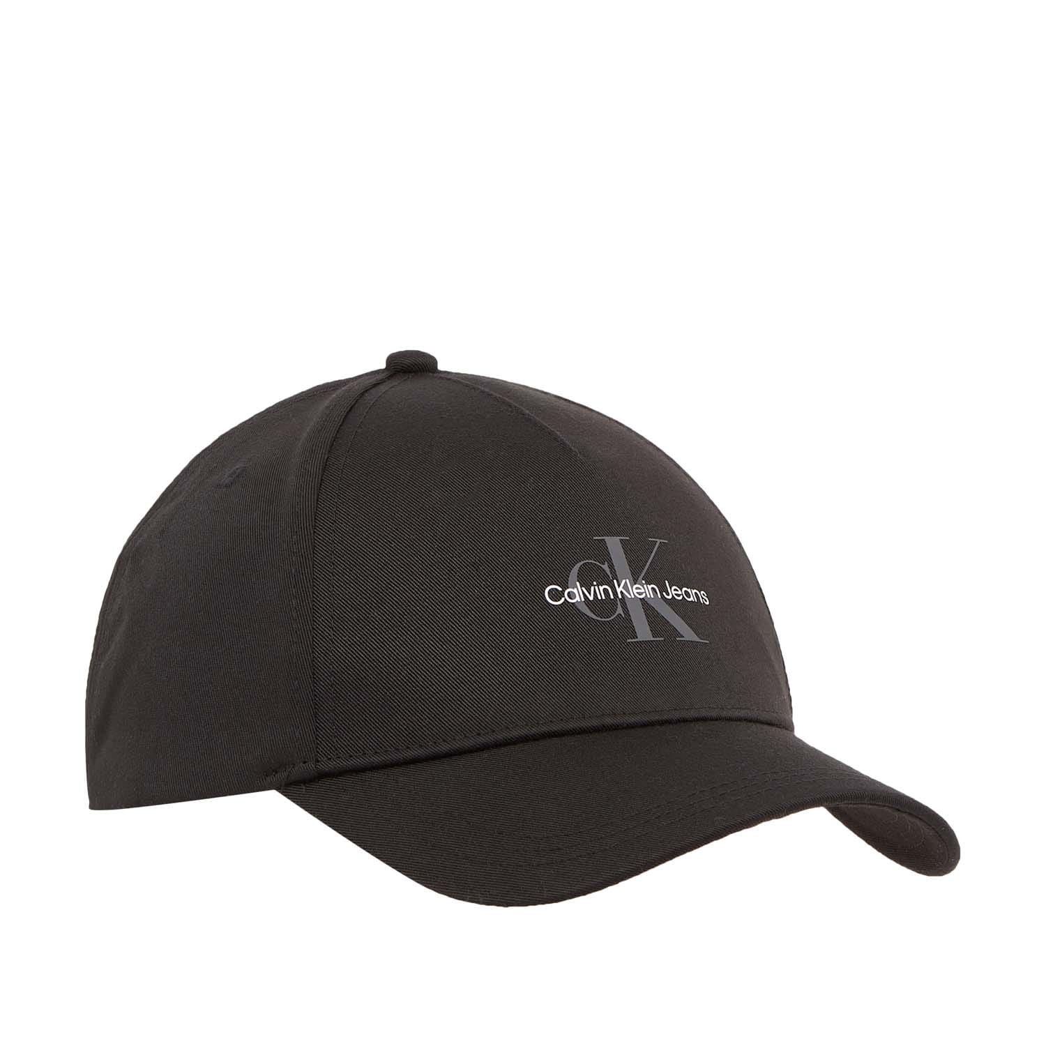 Calvin Klein Mens Accessories Monologo Print Cap in Black - One Size