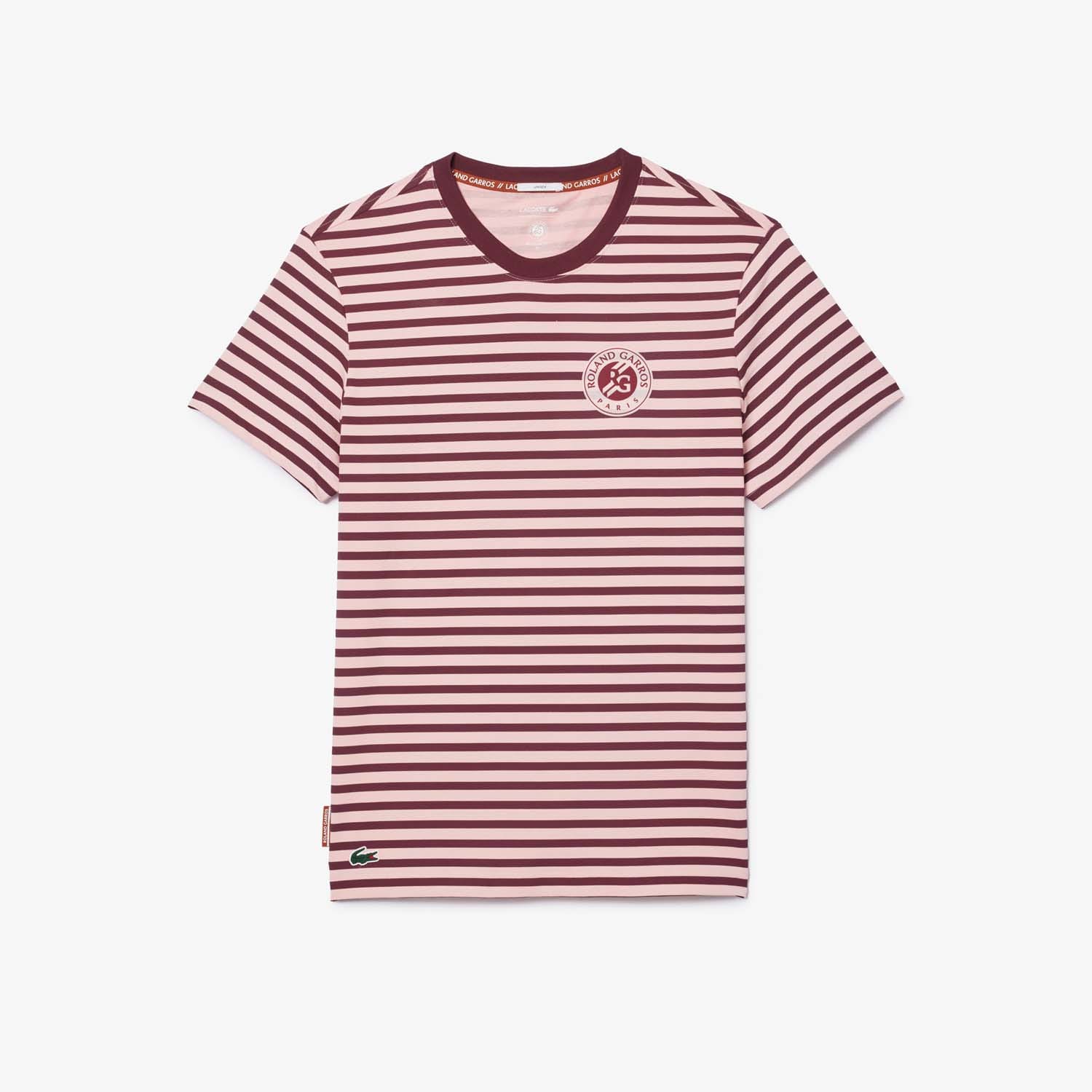 Lacoste Mens Sport Ultra Dry Roland-Garros Edition T-Shirt in Pink Cotton - Size Large