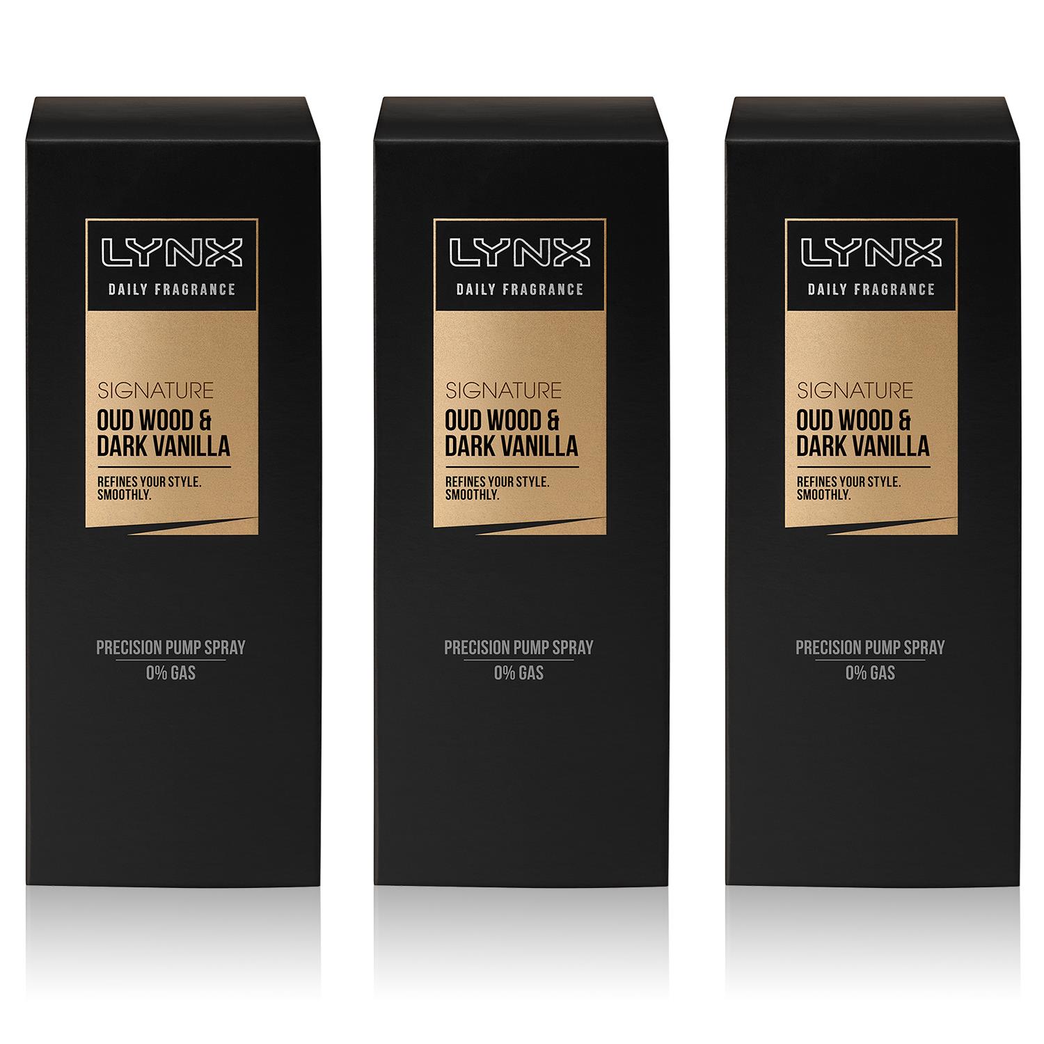 Lynx Mens Signature Daily Fragrance Precision Deodorant Pump Spray, 3x 100ml - NA - Size 100 ml