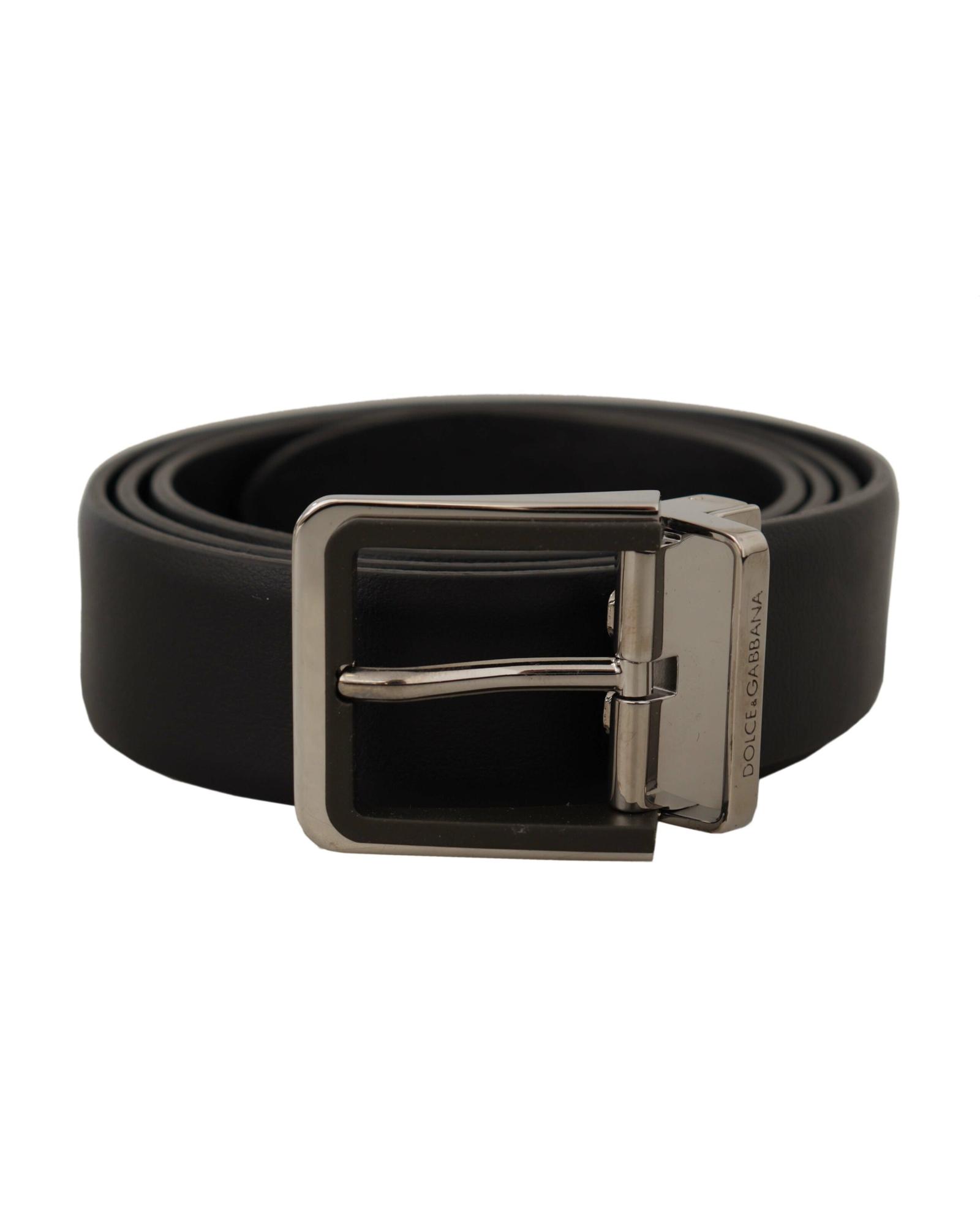 Dolce & Gabbana Mens Gorgeous Authentic Italian Belt with Tags - 3cm Width - Black Leather - Size 90 cm