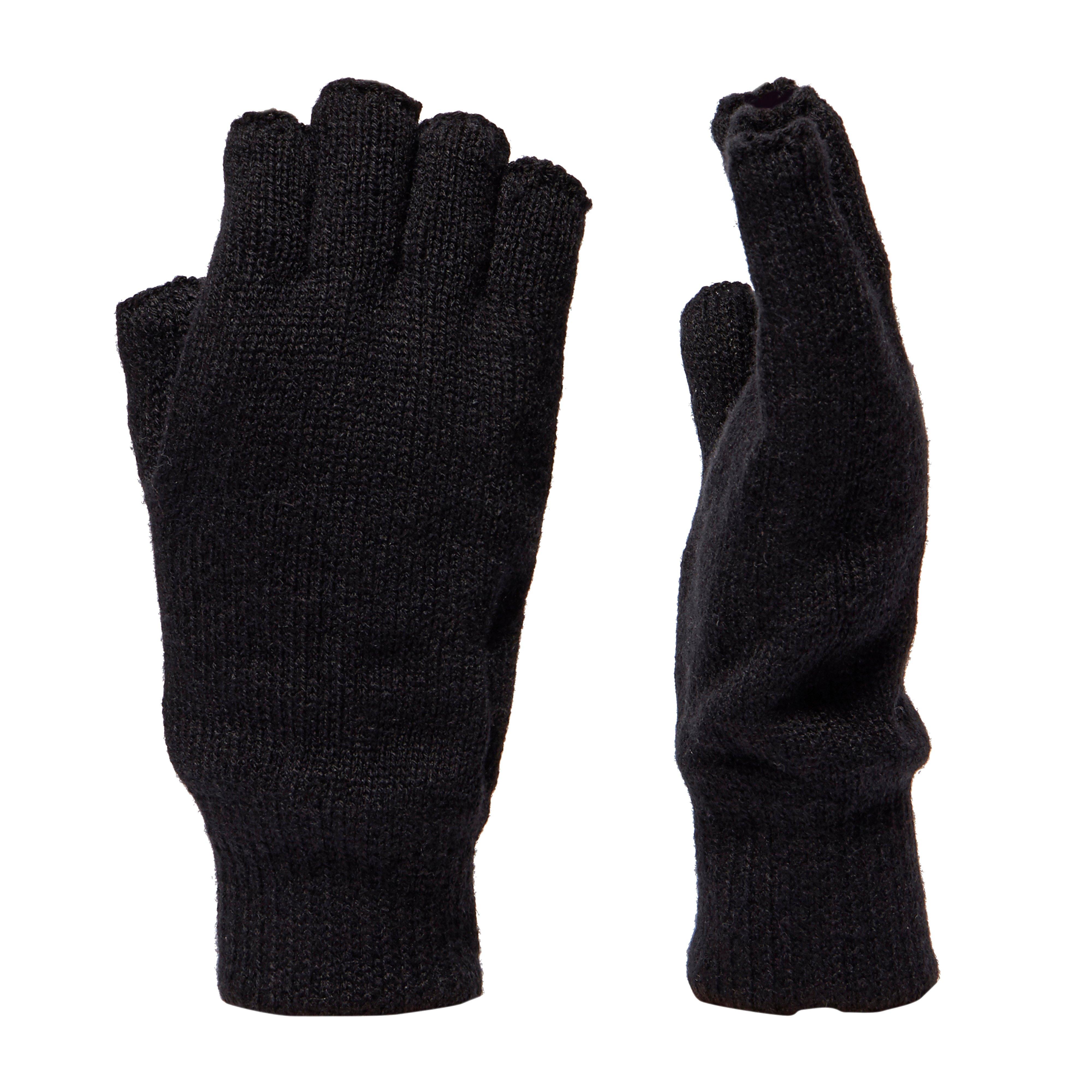 Peter Storm Unisex Thinsulate Fingerless Gloves, Cold Weather for Men and Women - Black - Size Small/Medium