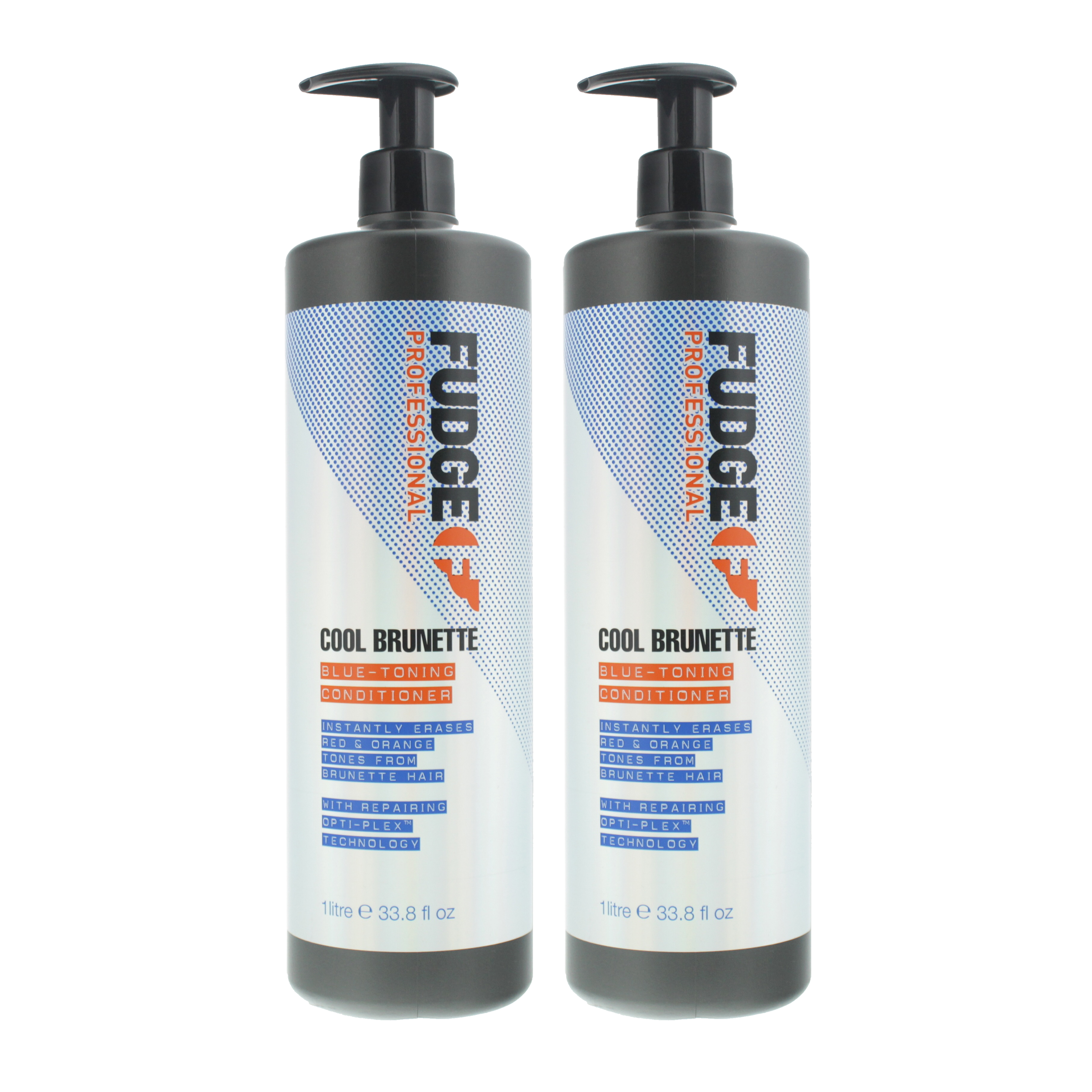 Fudge Womens Professional Cool Brunette Blue - Toning Conditioner 1000ml X 2 - One Size