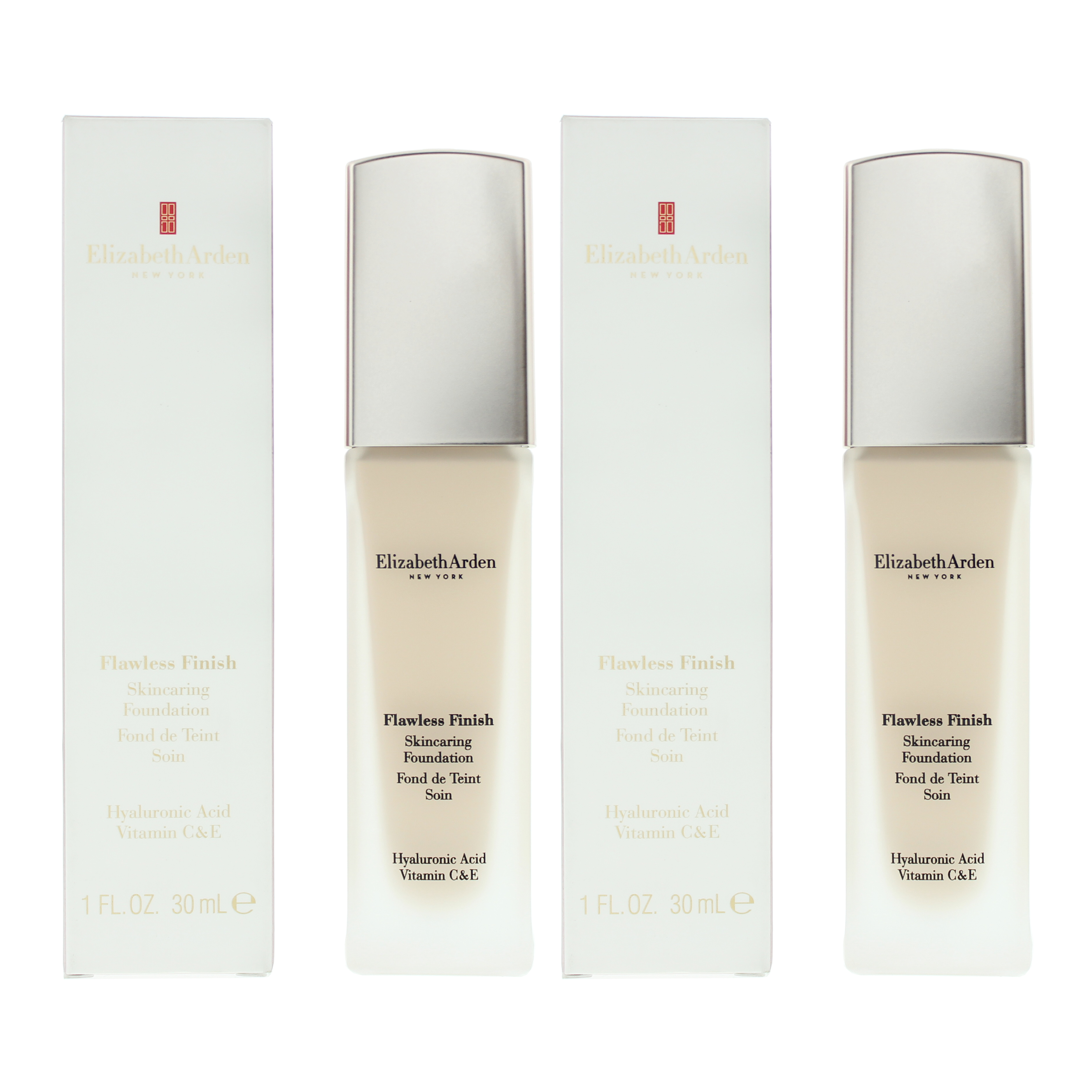 Elizabeth Arden Womens Flawless Finish 100C Very Fair Cool Tone Foundation 30ml X 2 - NA - One Size