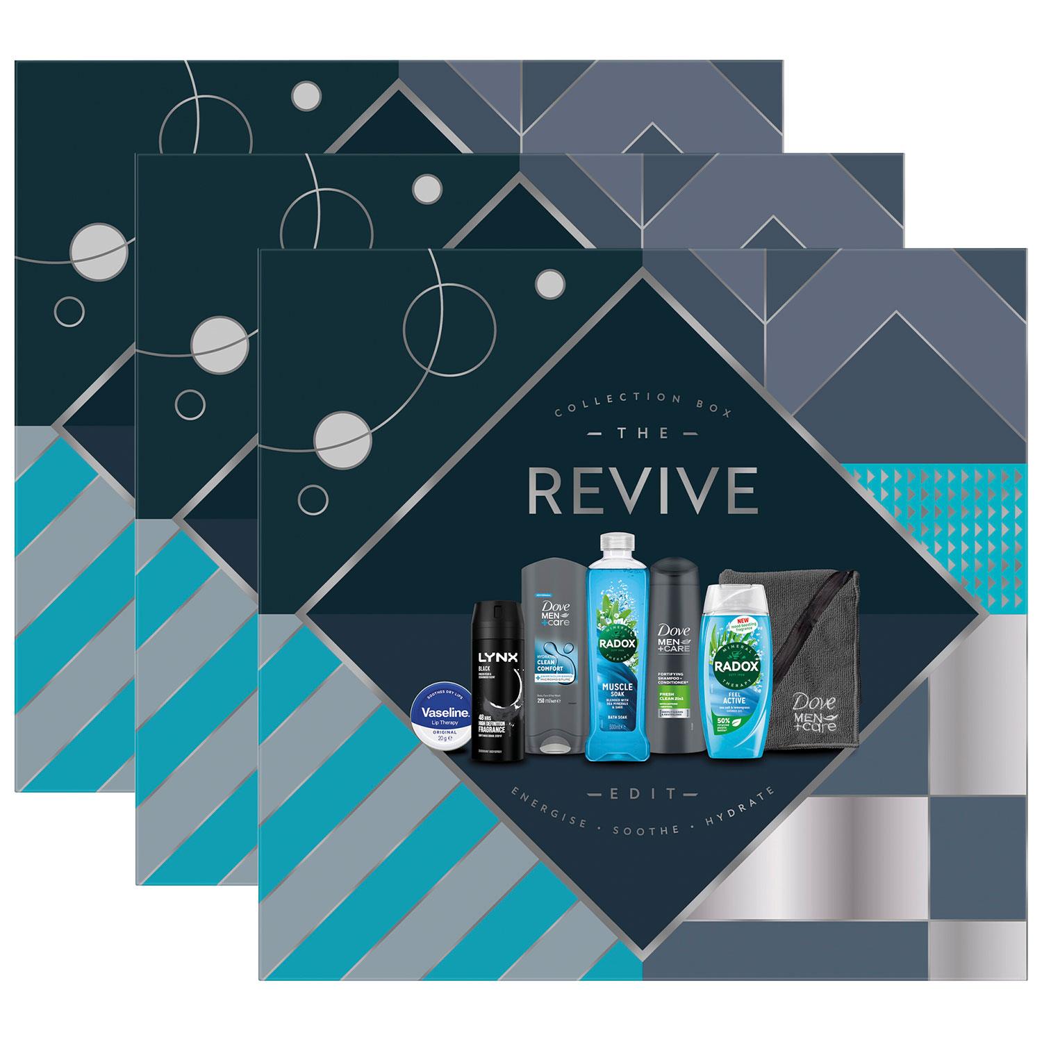 Dove Mens The Revive Box MultiBranded GiftSet for Him w/ Gym Towel 3pk - One Size