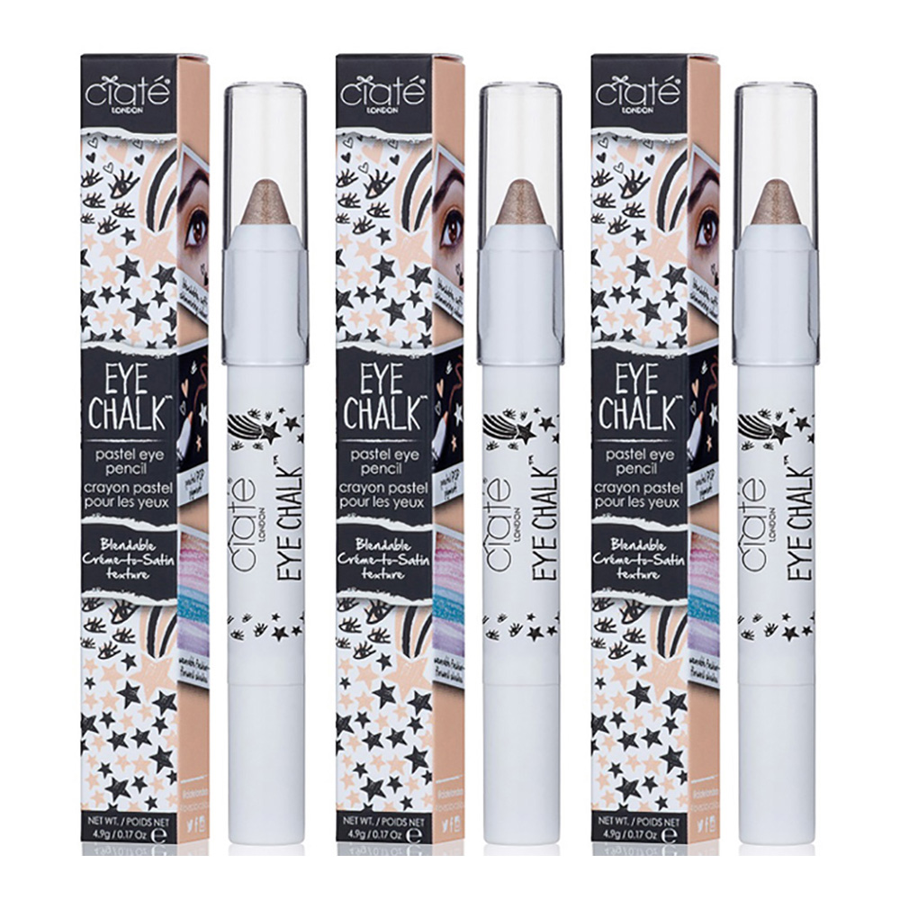 Ciate Womens Eye Chalk 4.9g Dot-To-Dot Eye Pencil Nude x 3 - NA - One Size