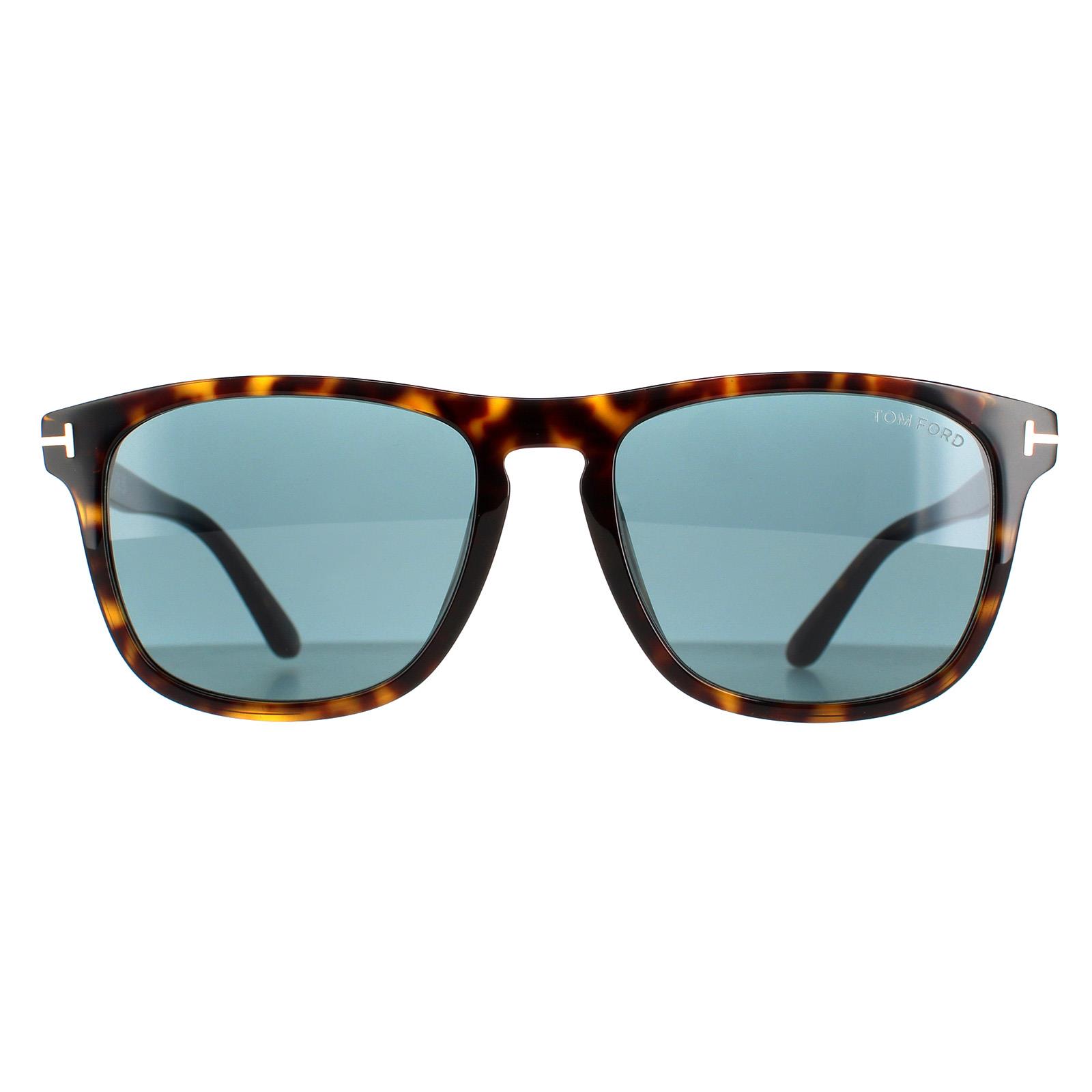 Tom Ford Square Mens Dark Havana Blue FT0930 Gerard - Brown - One Size