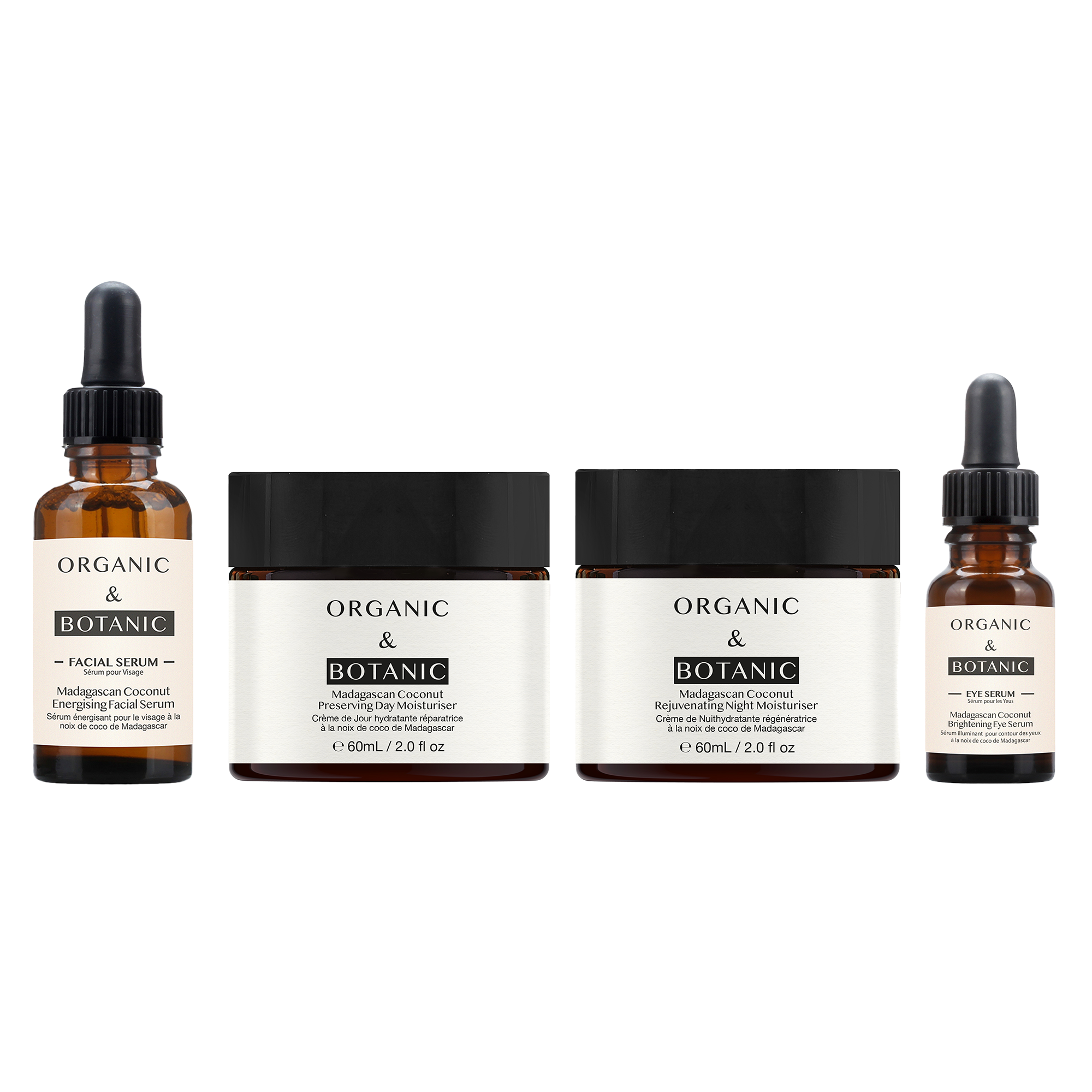 Organic & Botanic Madagascan Coconut Skincare Gift Set (30ml, 60ml, & 15ml) - NA - One Size