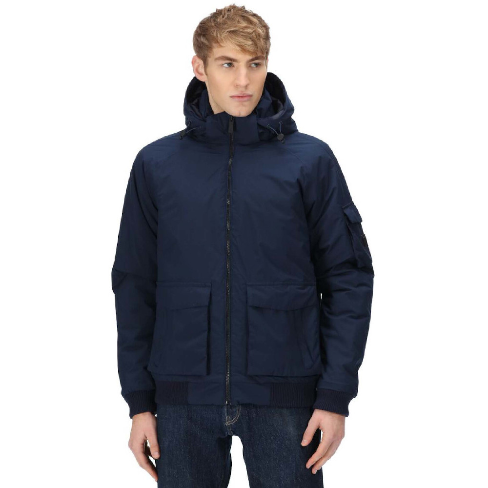 Regatta Mens Fazian Waterproof Hooded Jacket - Navy - Size X-Large