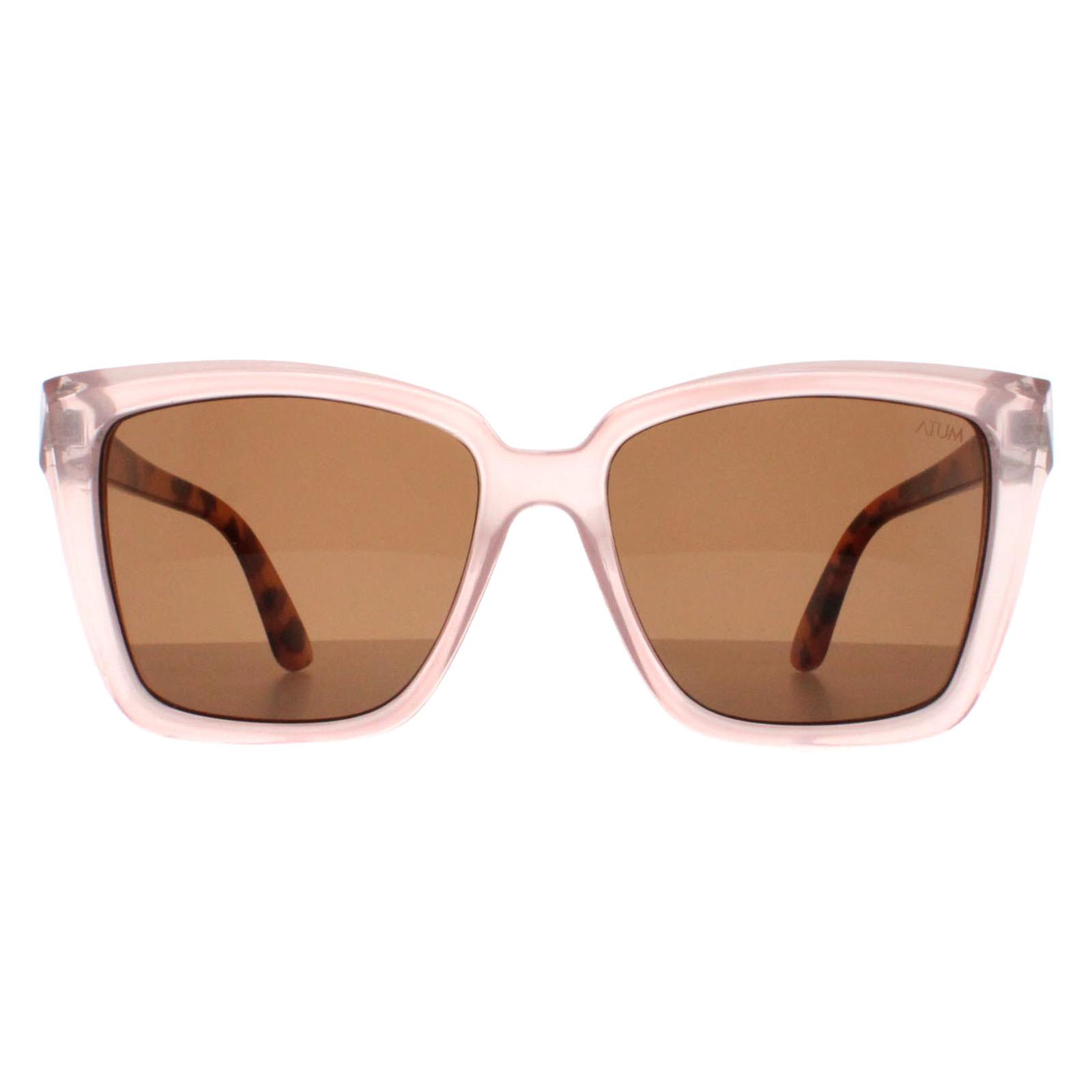 Atum Square Womens Shiny Transparent Pink Brown Gradient Eden - One Size