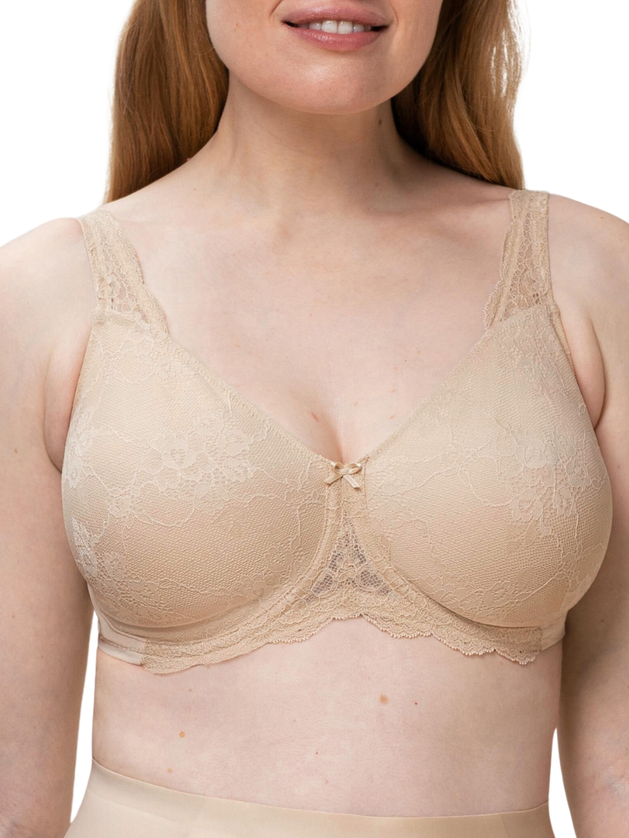 Triumph Womens Contouring Sensation Minimizer Bra - Beige Polyamide - Size 42E