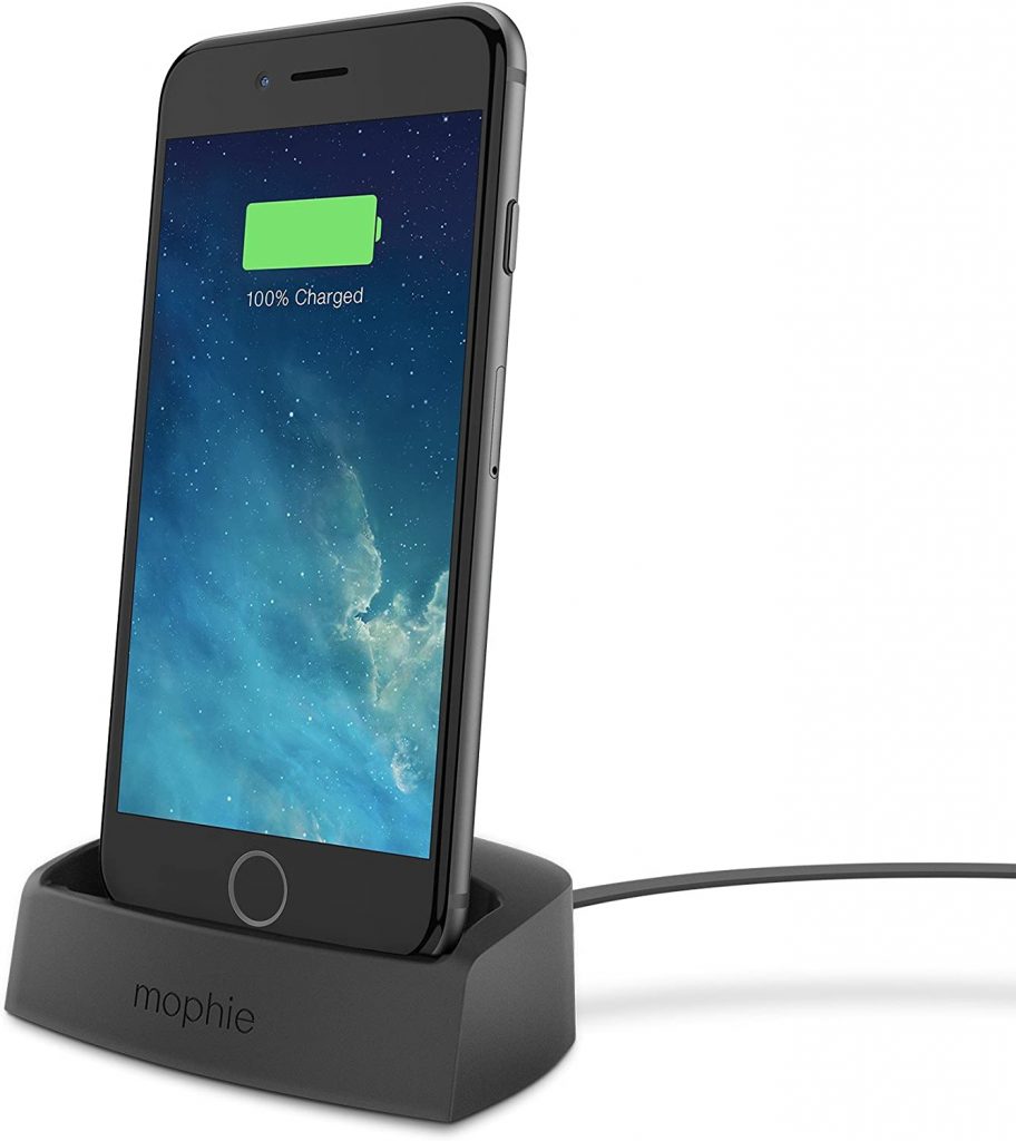 Mophie Desktop Charging Dock Lightning for iPhone 6/5s/5 Black - Apple - One Size