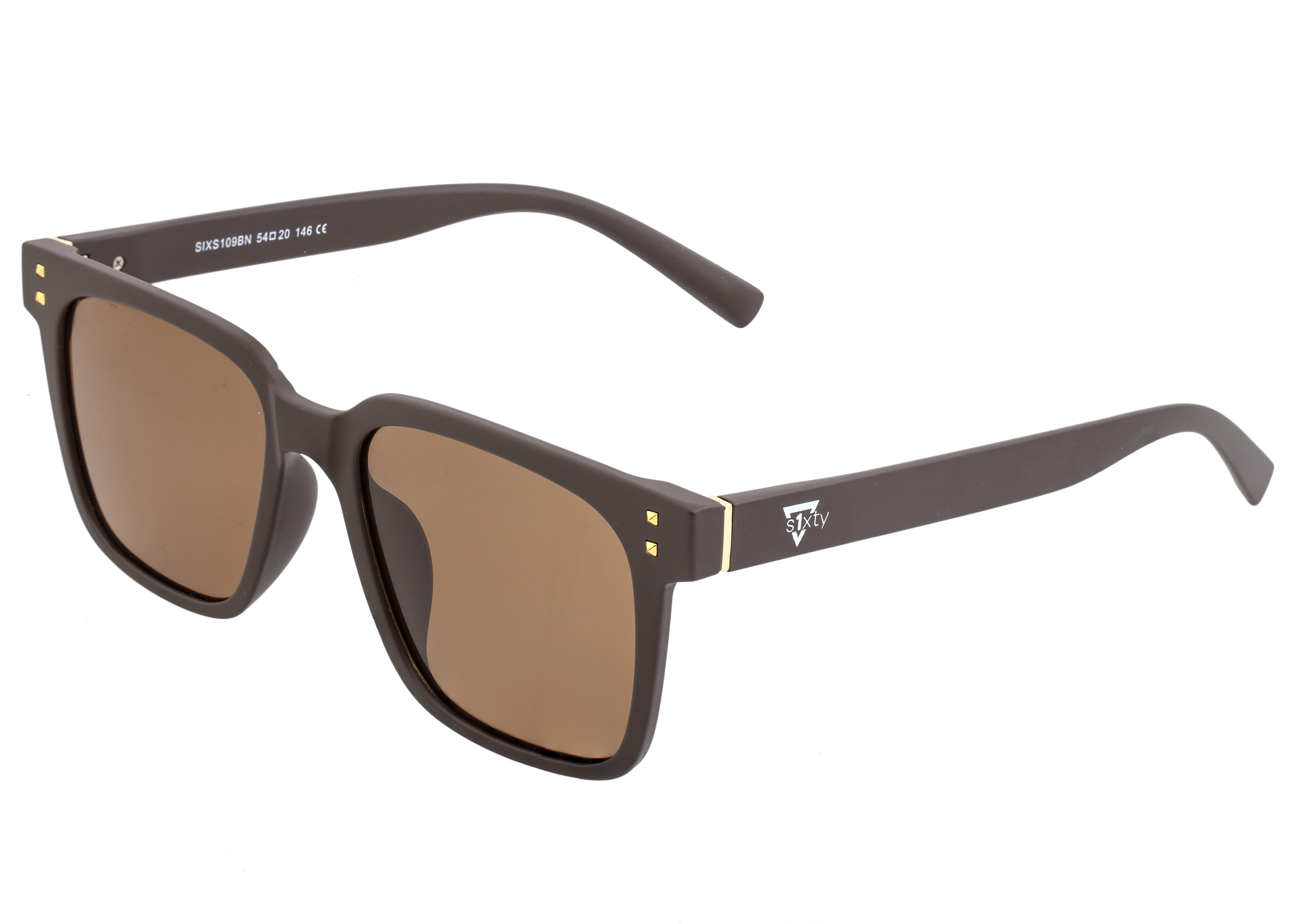 Sixty One Unisex Capri Polarized Sunglasses - Brown - One Size