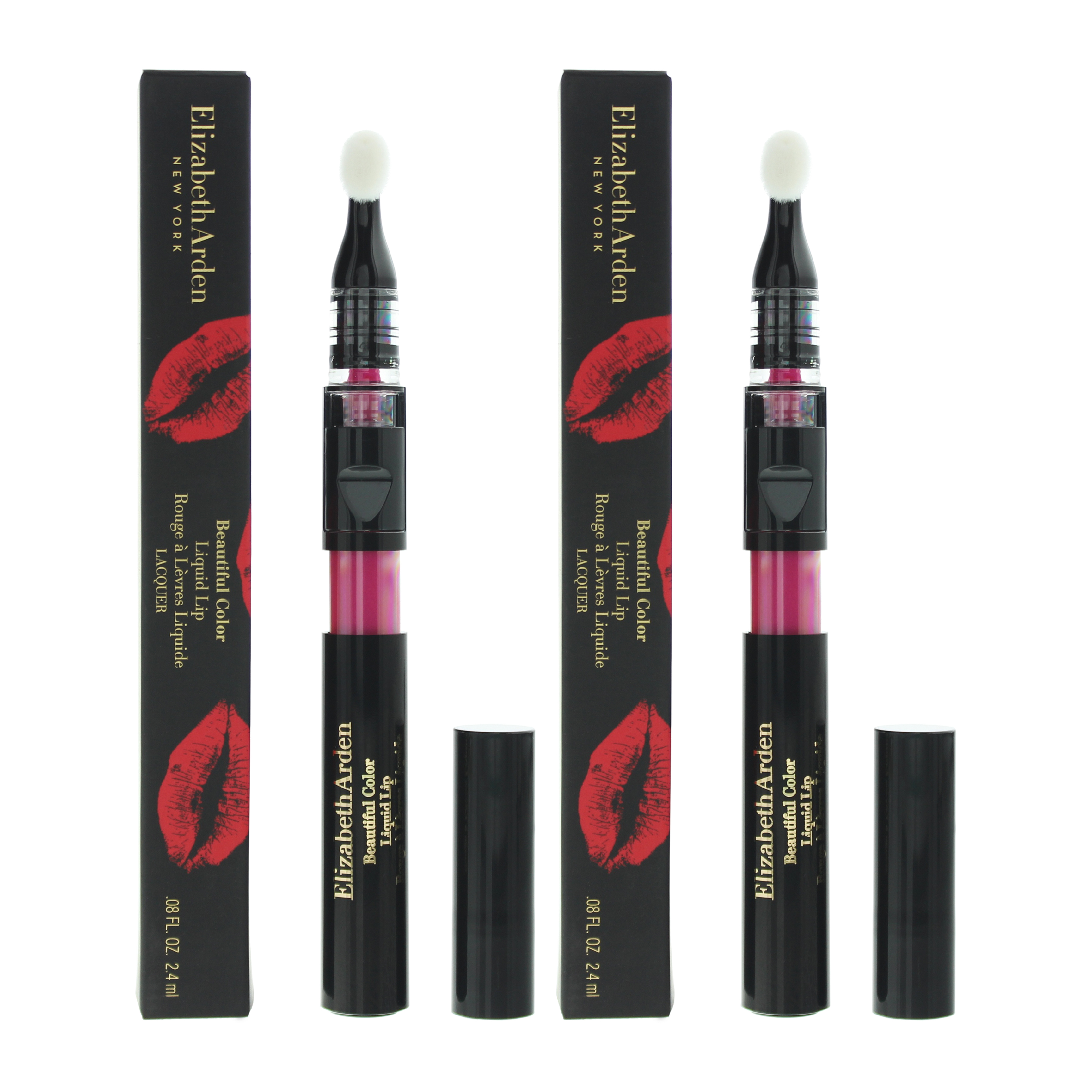 Elizabeth Arden Womens Beautiful Color Liquid Lip Lacquer 2.4ml 24L Seductress x 2 - NA - One Size