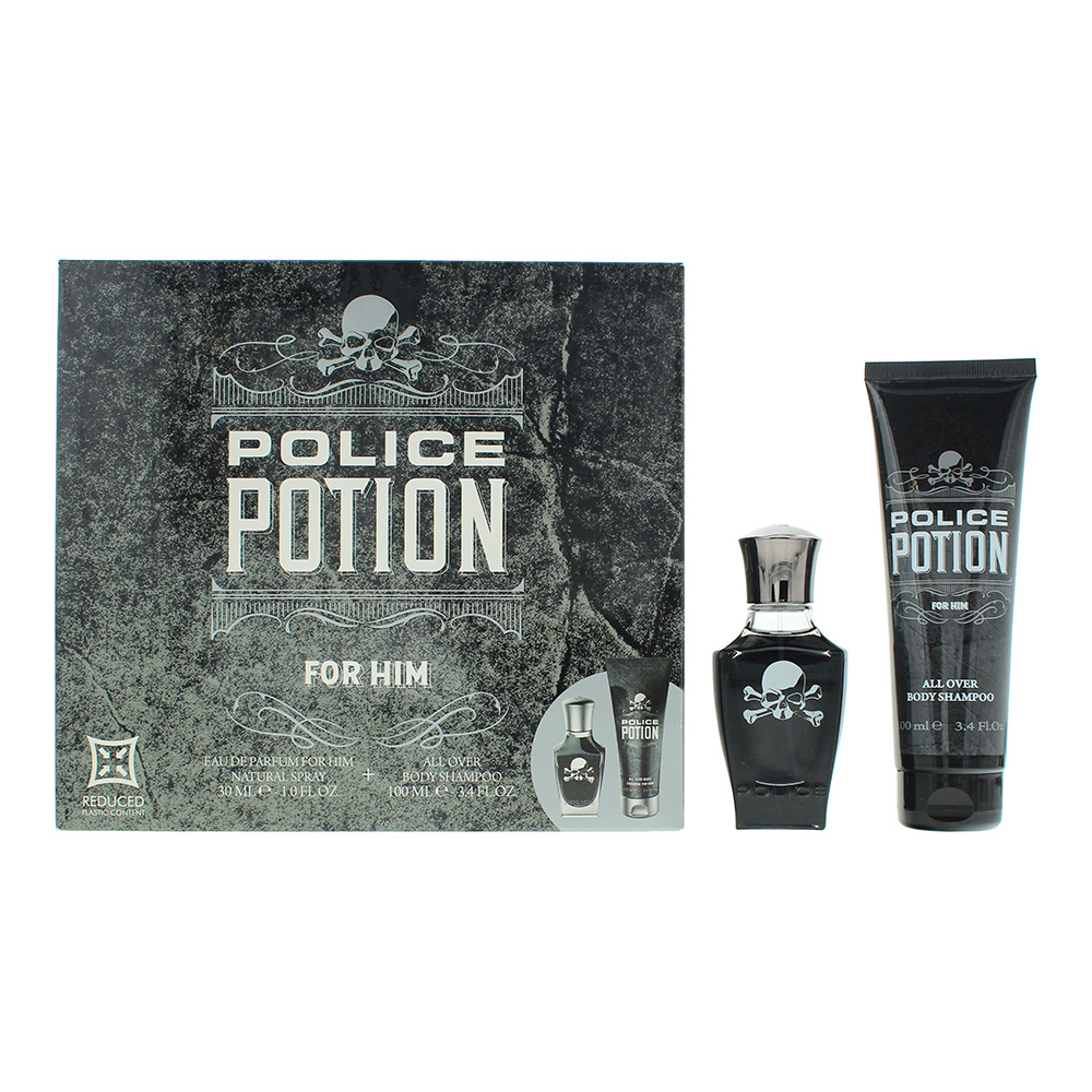 Police Mens Potion For Him Eau De Parfum 30ml + Shower Gel 100ml Gift Set - Orange - One Size