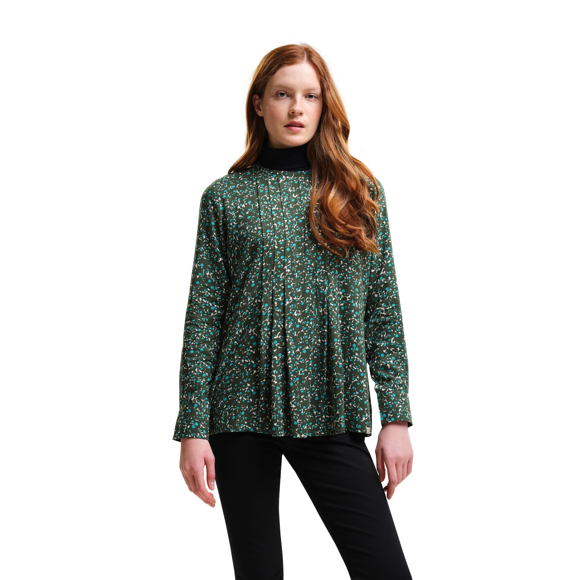 Regatta Womens/Ladies Orla All-Over Print Lightweight Blouse (Jade) - Green Viscose - Size 12 UK