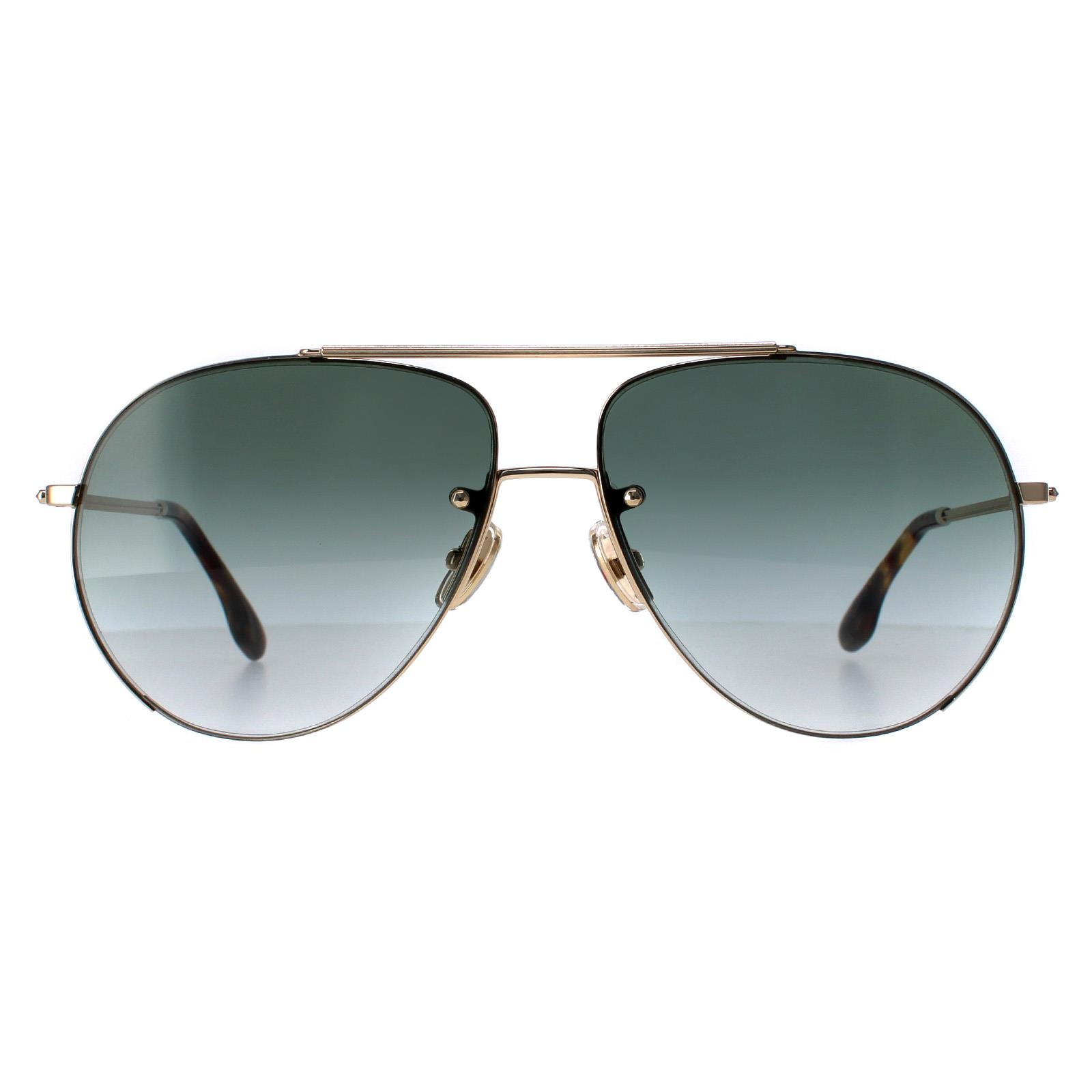 Victoria Beckham Aviator Womens Gold Green Gradient VB213S Metal - One Size