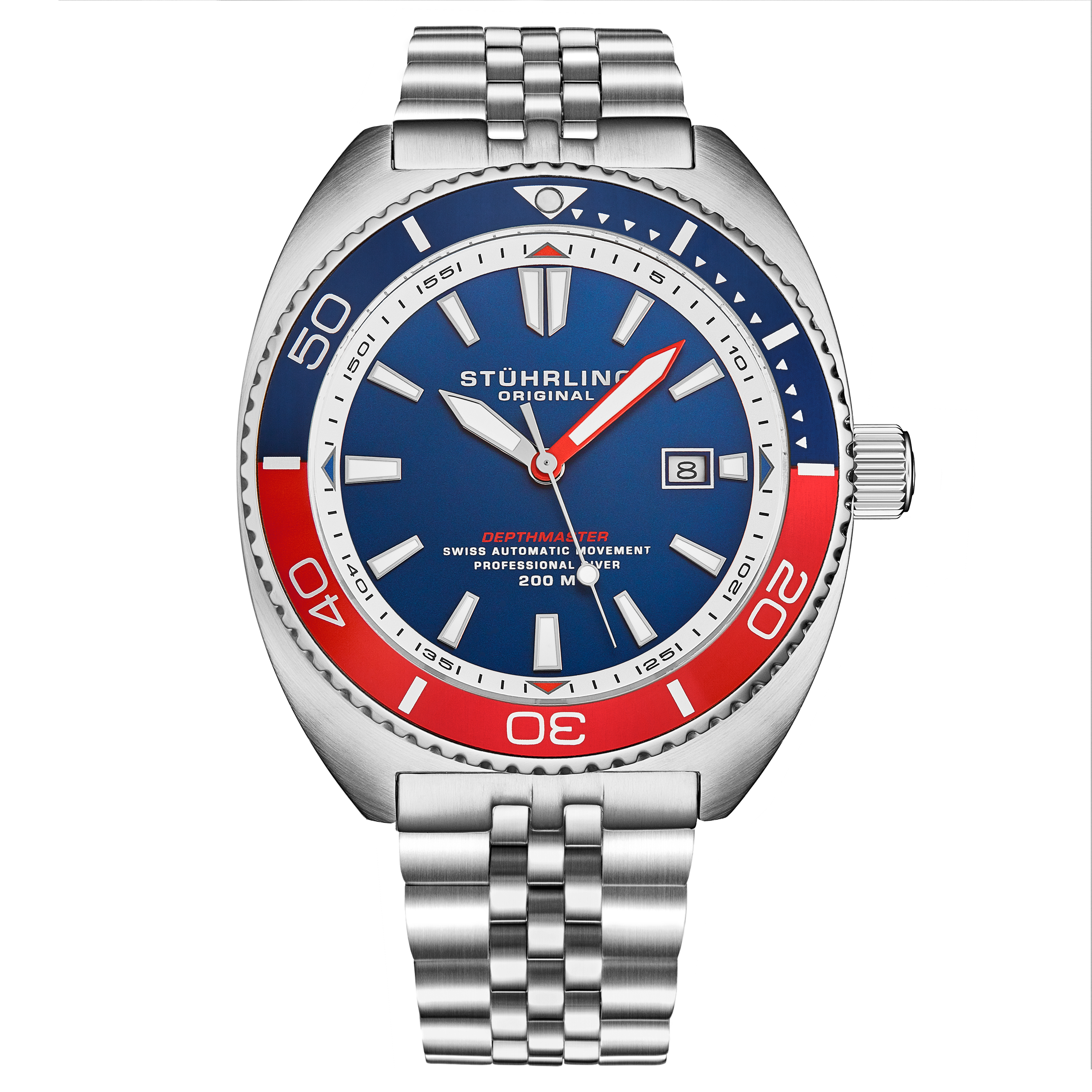 Stührling Mens Automatic Depthmaster 1008 Diver - Blue - One Size