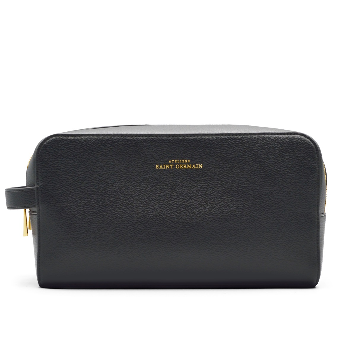 Ateliers Saint Germain Unisex Toiletry Bag - Black Leather - One Size