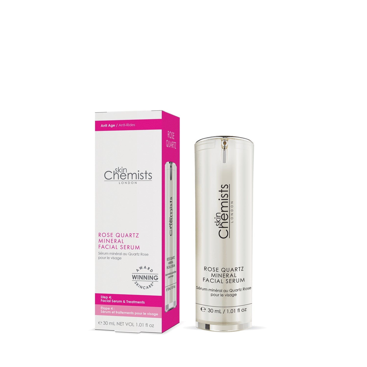 SkinChemists Unisex Rose Quartz Mineral Facial Serum 30ml - One Size