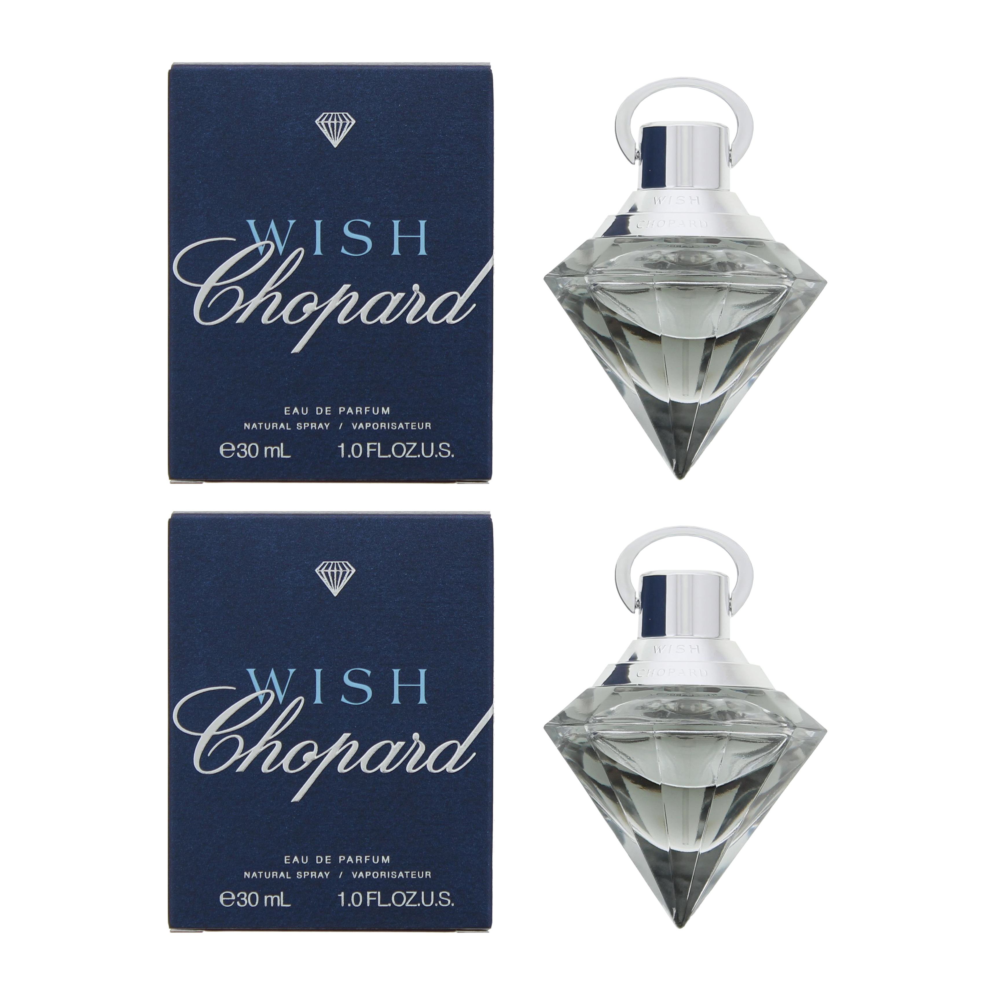 Chopard Womens Wish Eau De Parfum 30ml Spray For Her x 2 - One Size