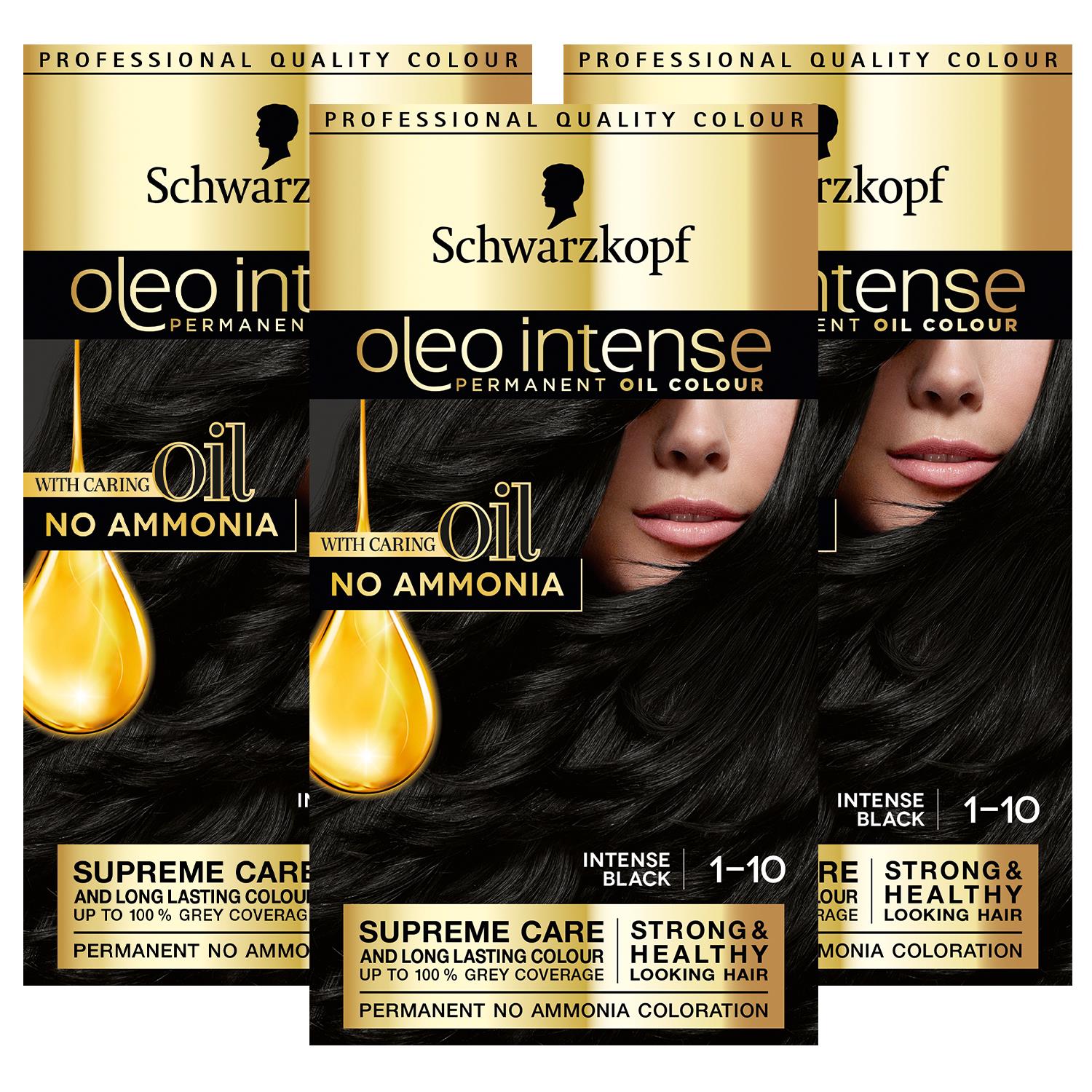 Schwarzkopf Womens 3x Oleo 1-10 Intense Black - One Size