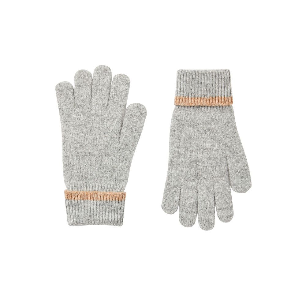 Joules Womens Eloise Knitted Winter Warm Gloves - Grey - One Size