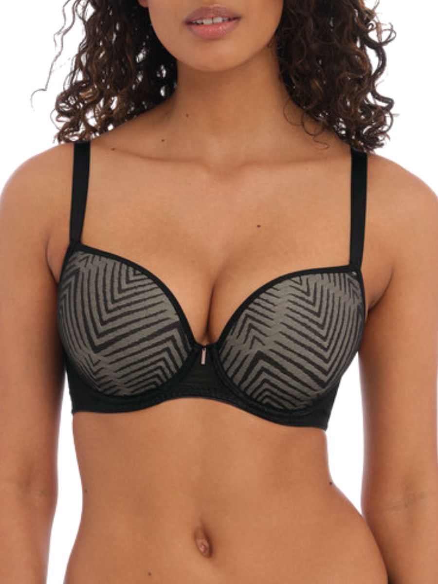 Freya Womens Tailored Plunge T-Shirt Bra - Love Potion - Black Polyamide - Size 30F