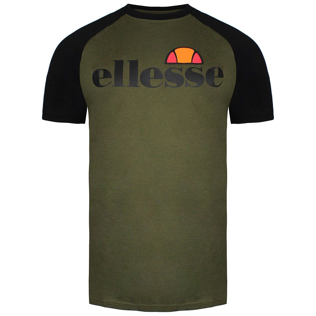 Ellesse Corp Mens Black/Khaki T-Shirt - Size Small