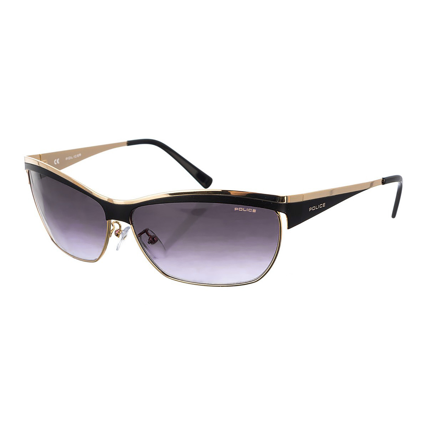 Police Womens Metal sunglasses with rectangular shape S8764 women - Dark Grey - One Size