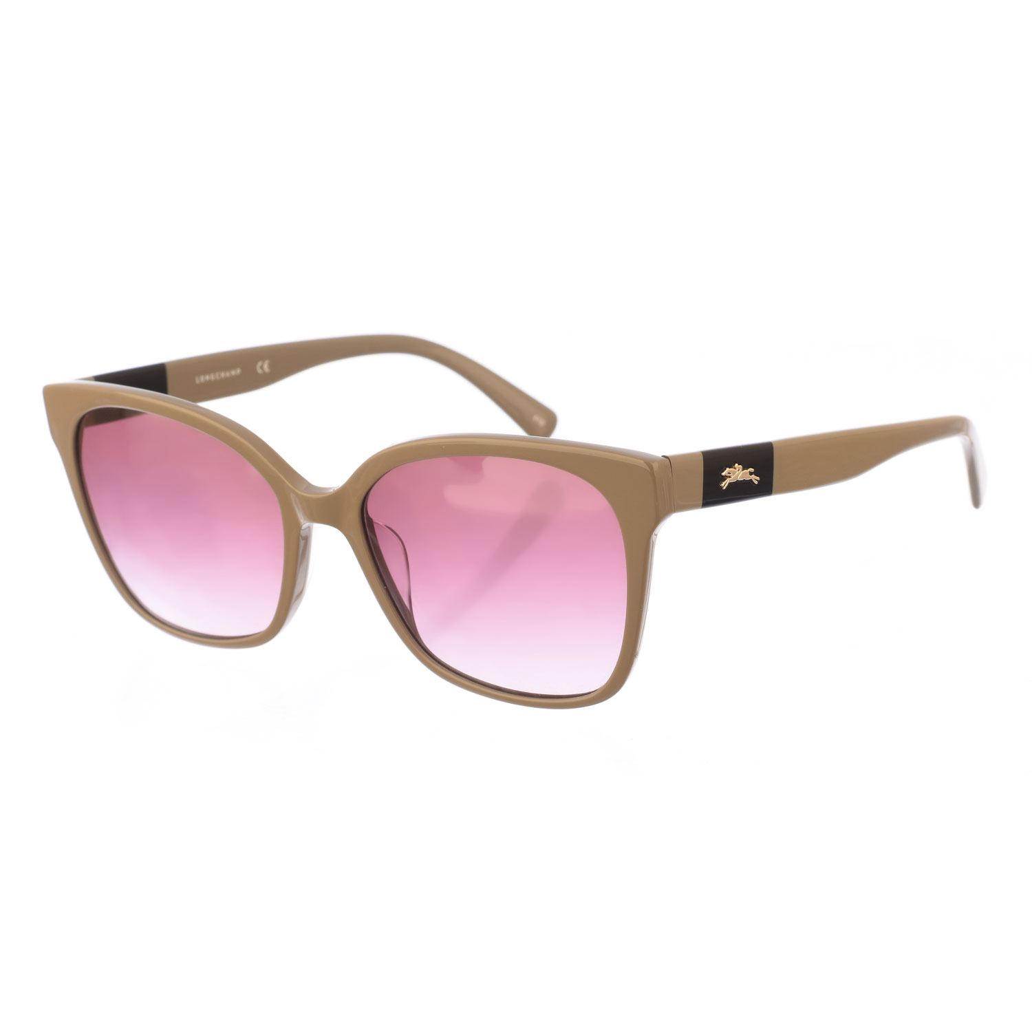 Longchamp Womenss LO657S Butterfly Shaped Acetate Sunglasses - Beige - One Size