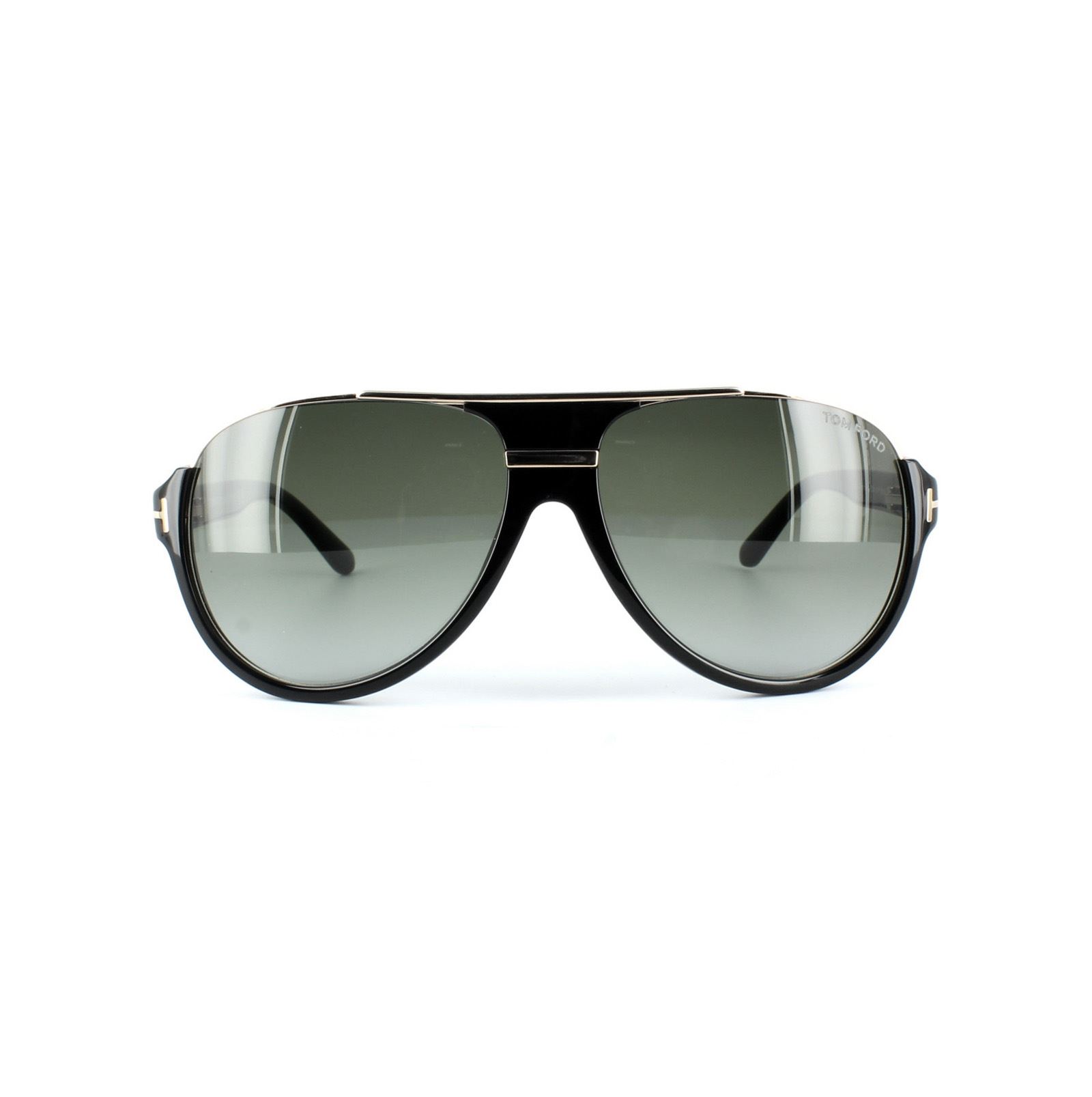 Tom Ford Mens Sunglasses 0334 Dimitry 01P Shiny Black Green Gradient Metal - One Size