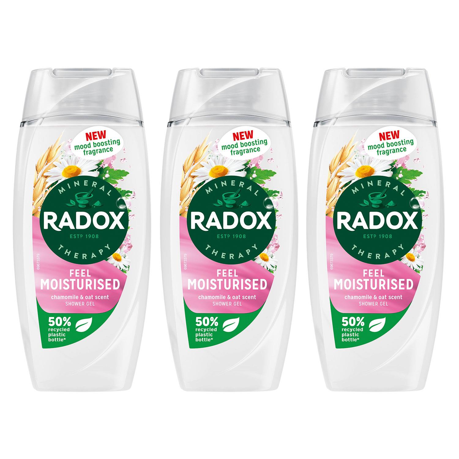 Radox Womens Mineral Therapy Shower Gel Feel Moisturised with chamomile & oat, 225ml, 3 Pack - NA - One Size