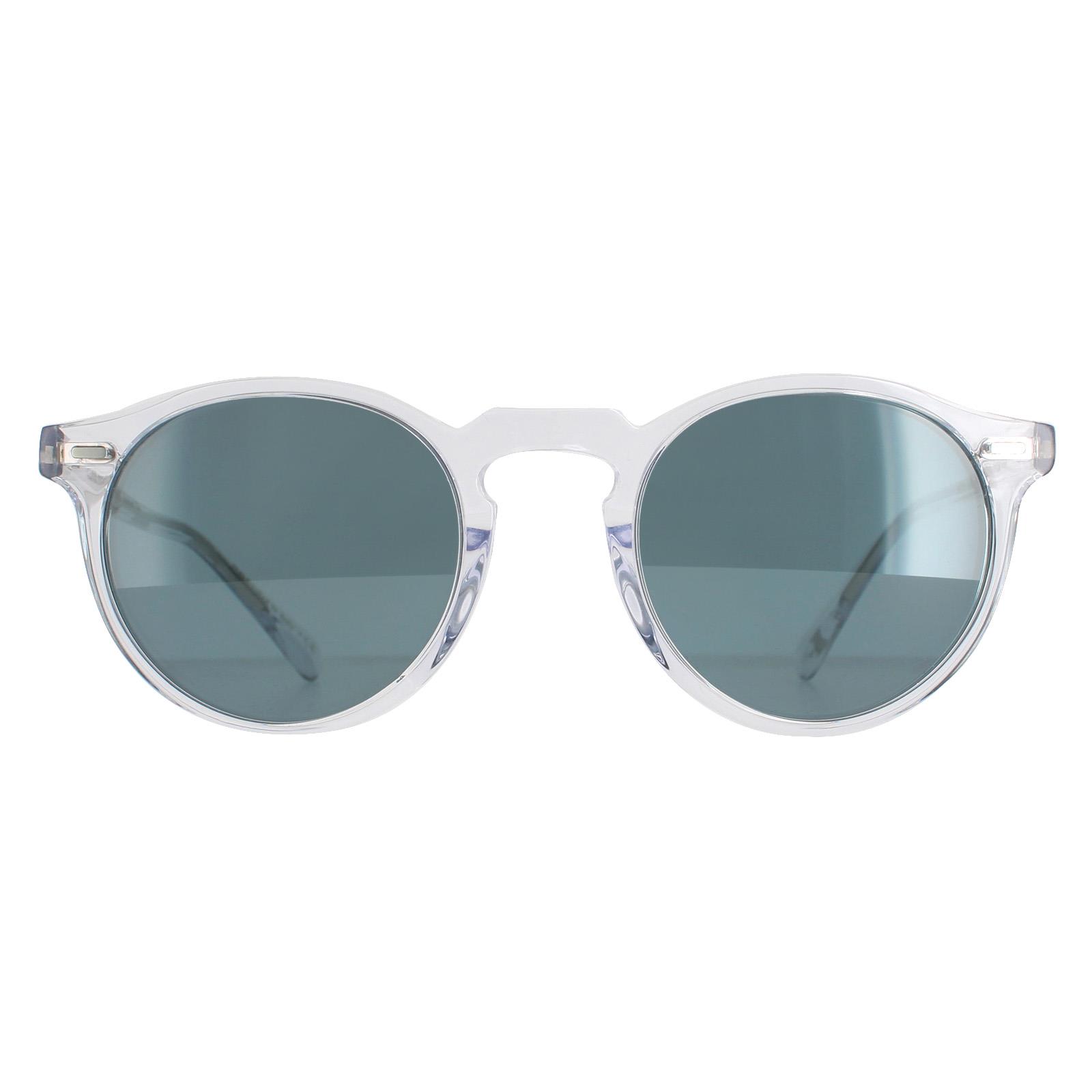 Oliver Peoples Round Mens Crystal Indigo Photocromic Gregory Peck OV5217S - Transparent - One Size