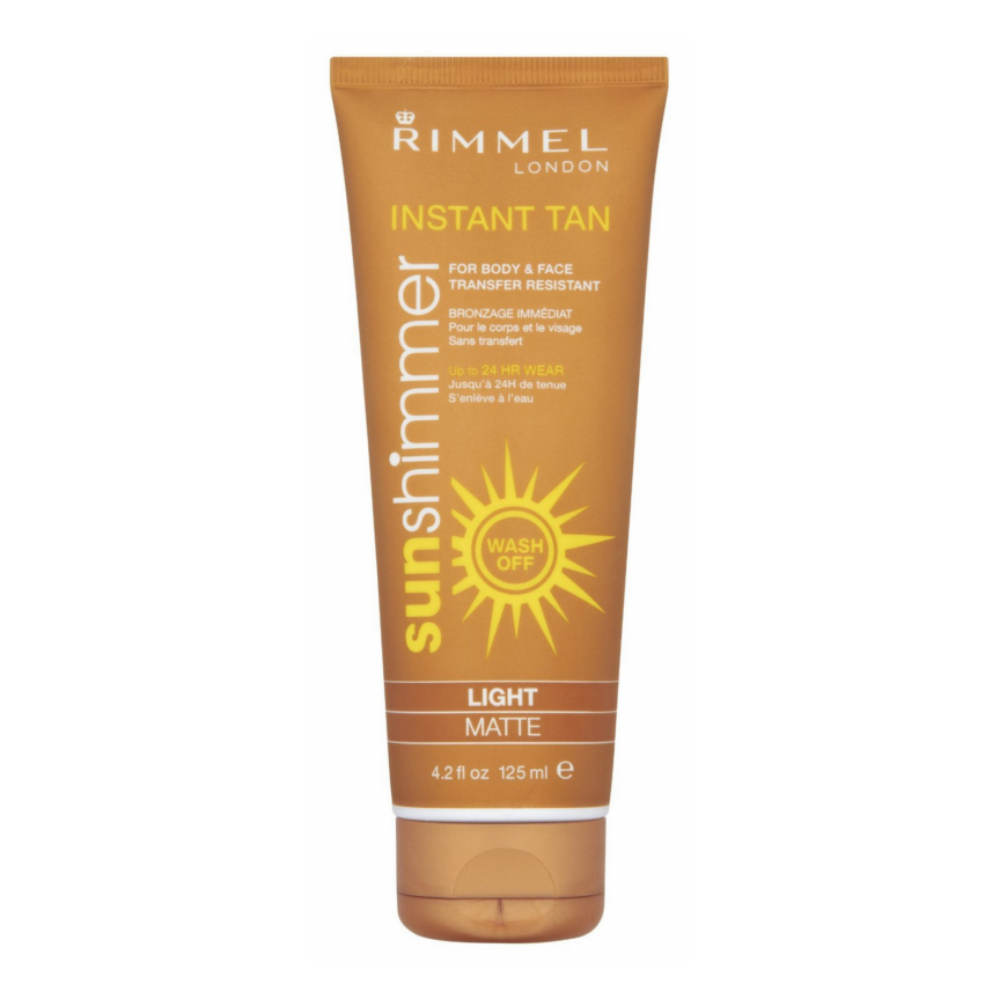 Rimmel London Womens Instant Tan Sun Shimmer Tan - Light Matte 125ml - One Size