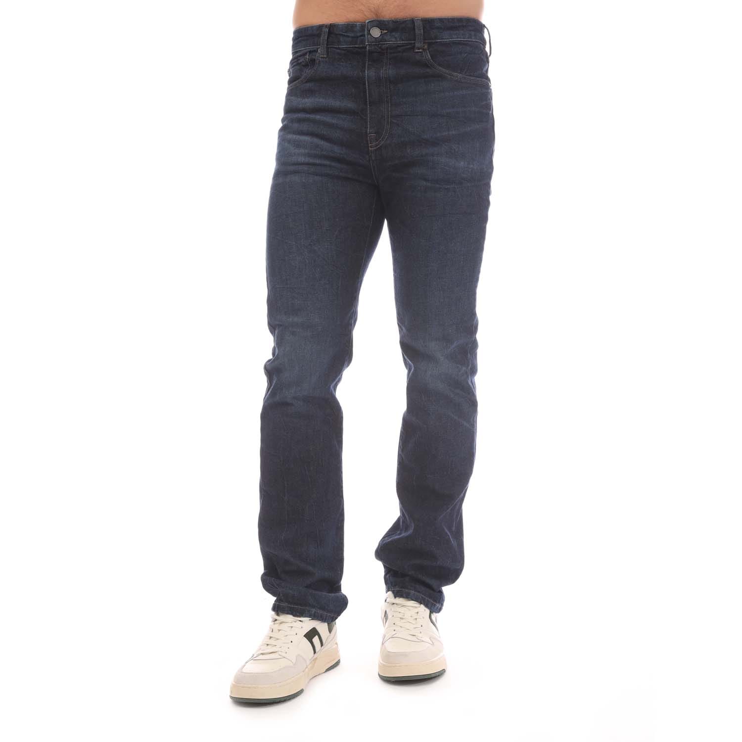 Belstaff Mens Longton Straight-Fit Jeans in Indigo - Indigo Blue material_cotton - Size 31W/30L