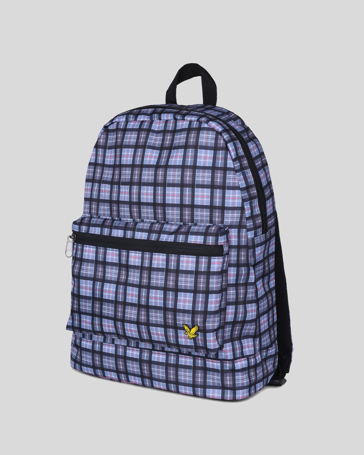 Lyle & Scott Mens Check Backpack Blue - One Size