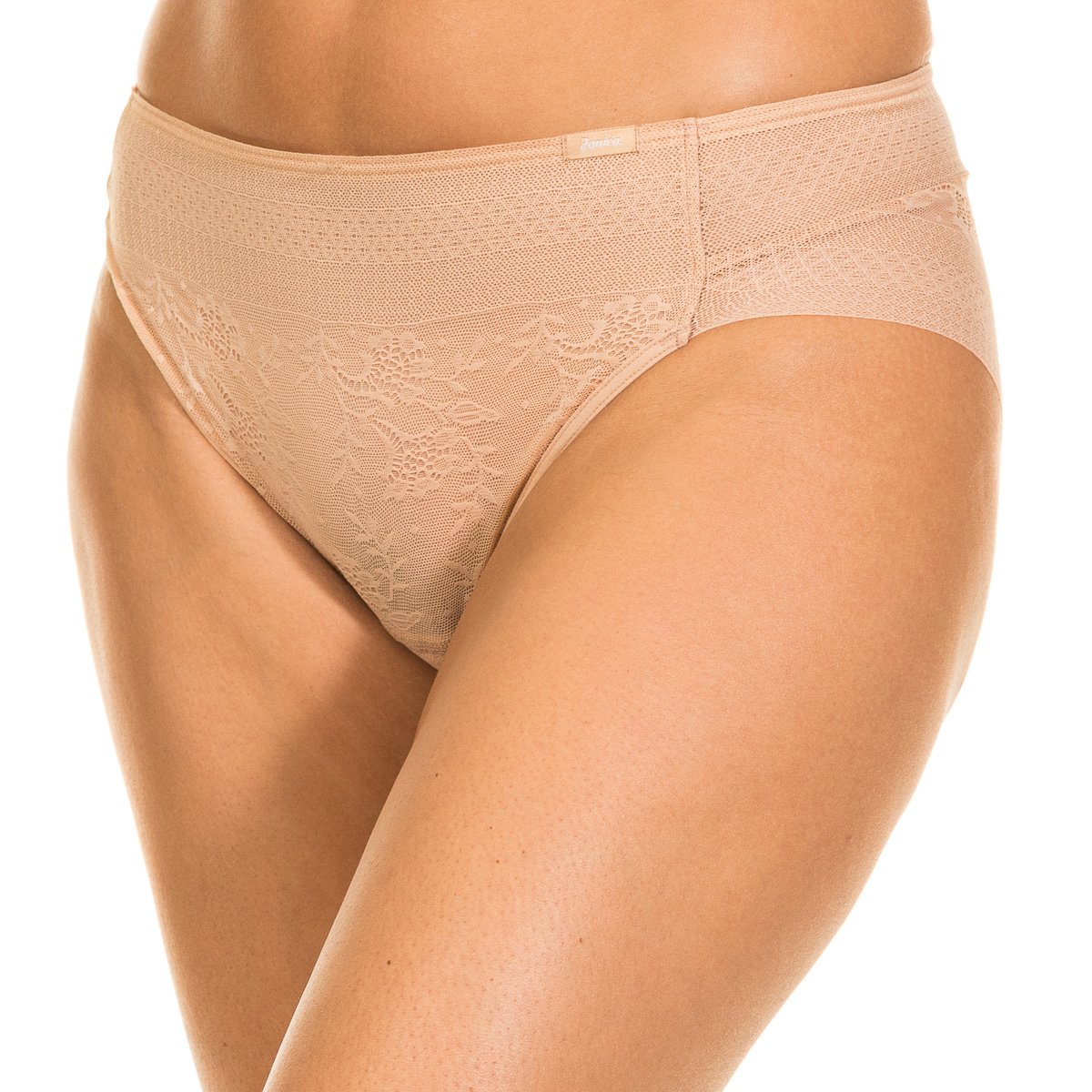 Janira Womens Magic Band semi-transparent panties and breathable fabric without marks 1031609 women - Beige Lace - Size Medium