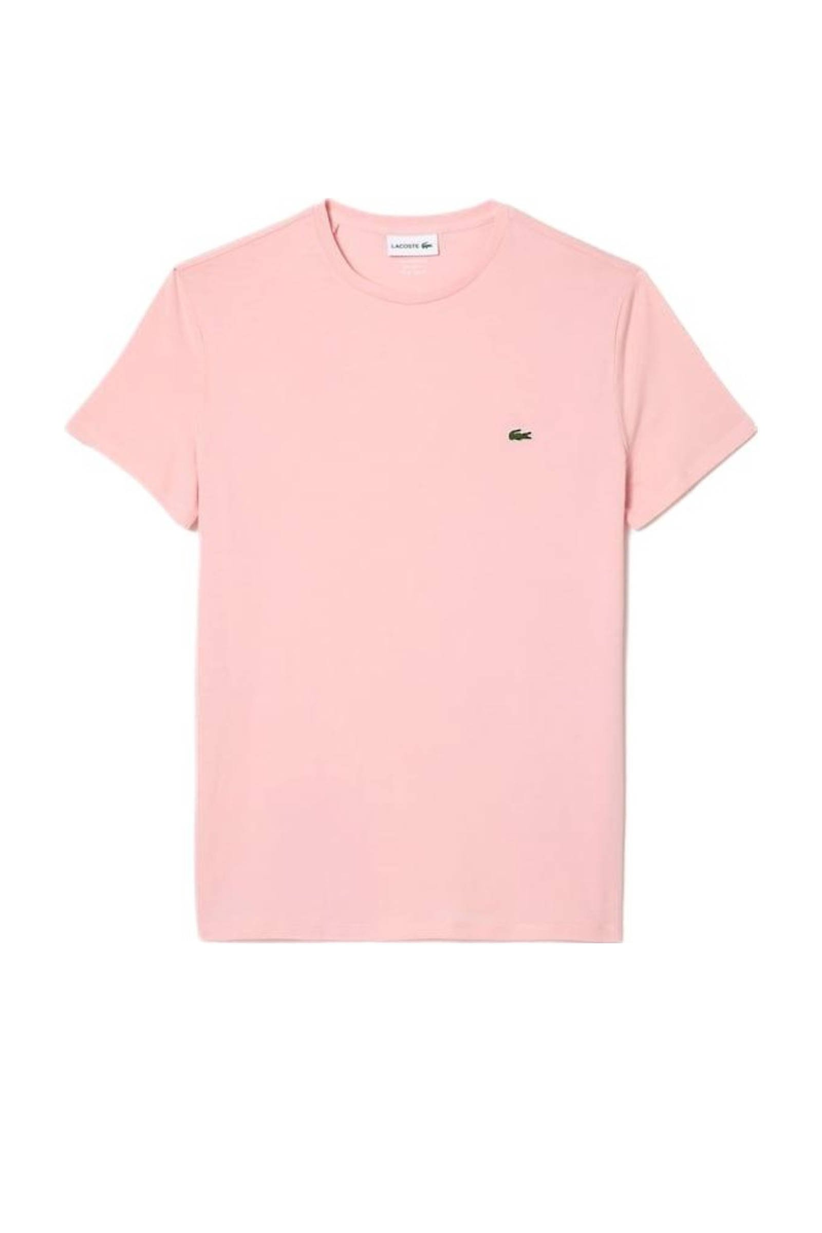 Lacoste Mens regular fit T-shirt roze - Pink material_cotton - Size X-Small