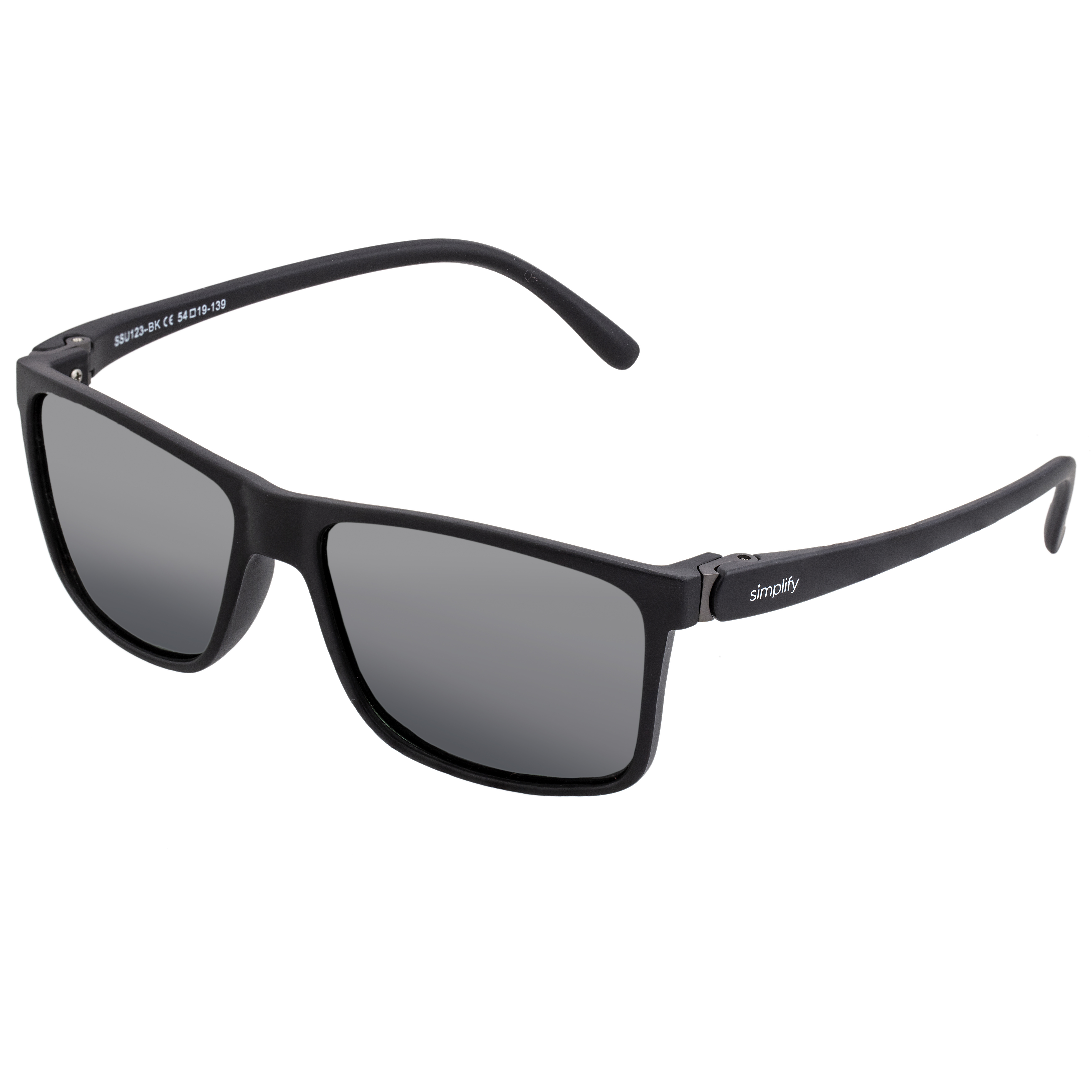 Simplify Unisex Ellis Polarized Sunglasses - Black Stainless Steel - One Size