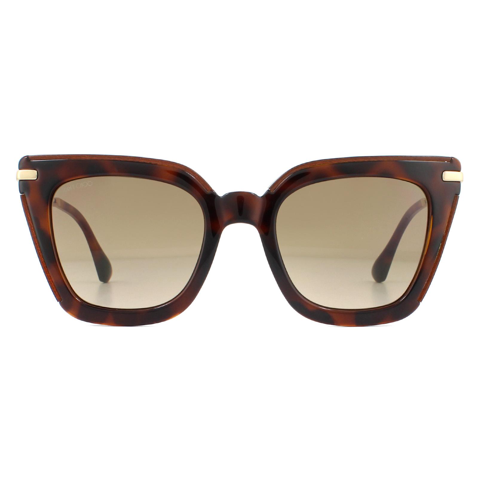 Jimmy Choo Womens Sunglasses Ciara/G/S OCY HA Glitter Havana Brown Gradient - One Size