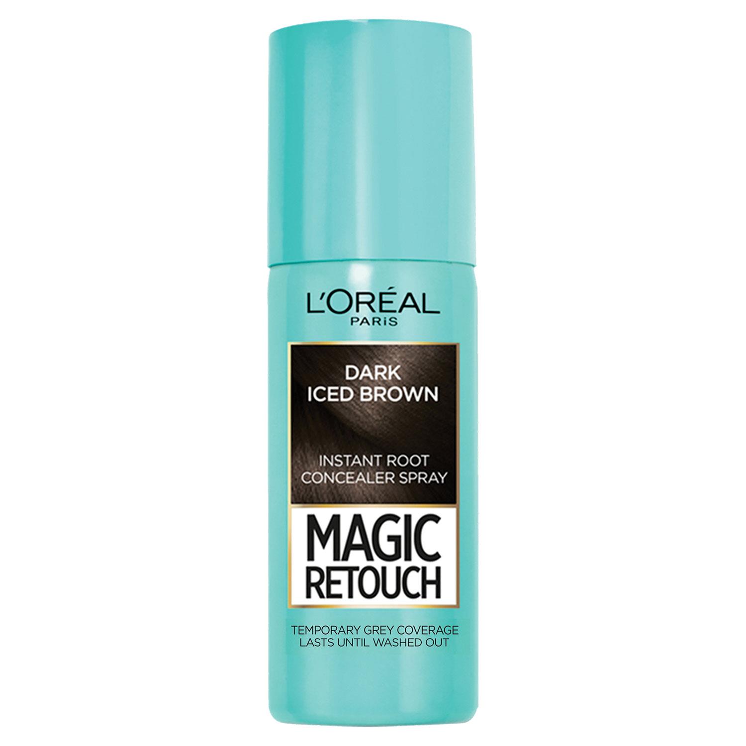 L'Oreal Paris Unisex Magic Retouch Instant Root Concealer Spray Dark Iced Brown, 75ml - One Size